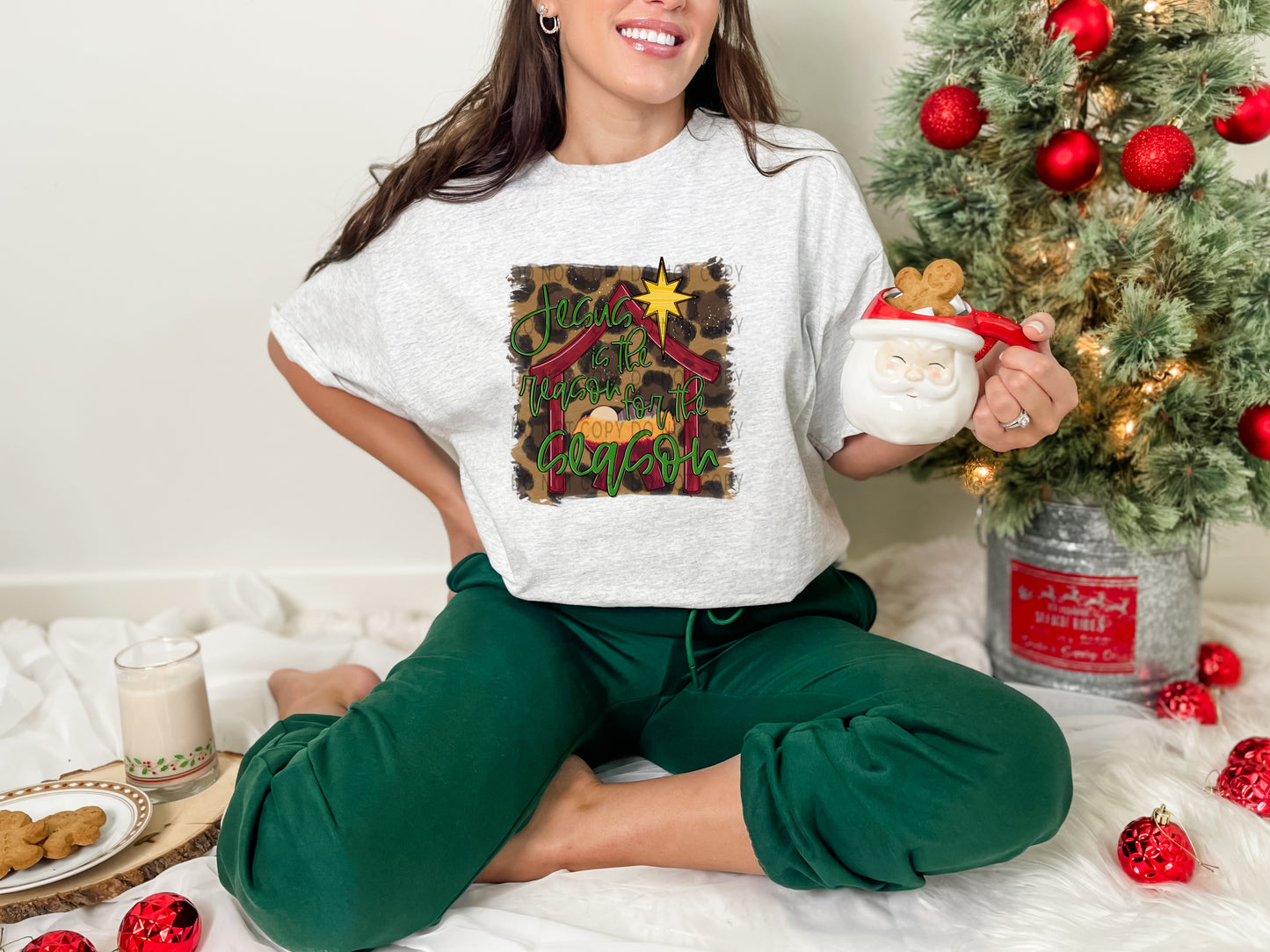 Jesus Is The Reason For The Season Red -DTF