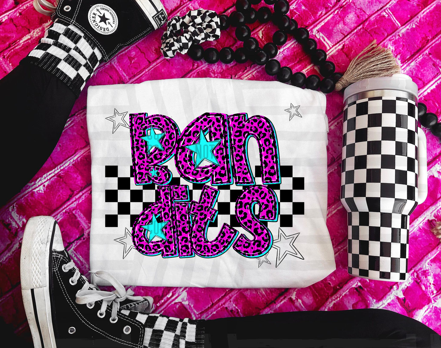 Pink Leopard Neon Mascots (dropdown)-DTF&UV