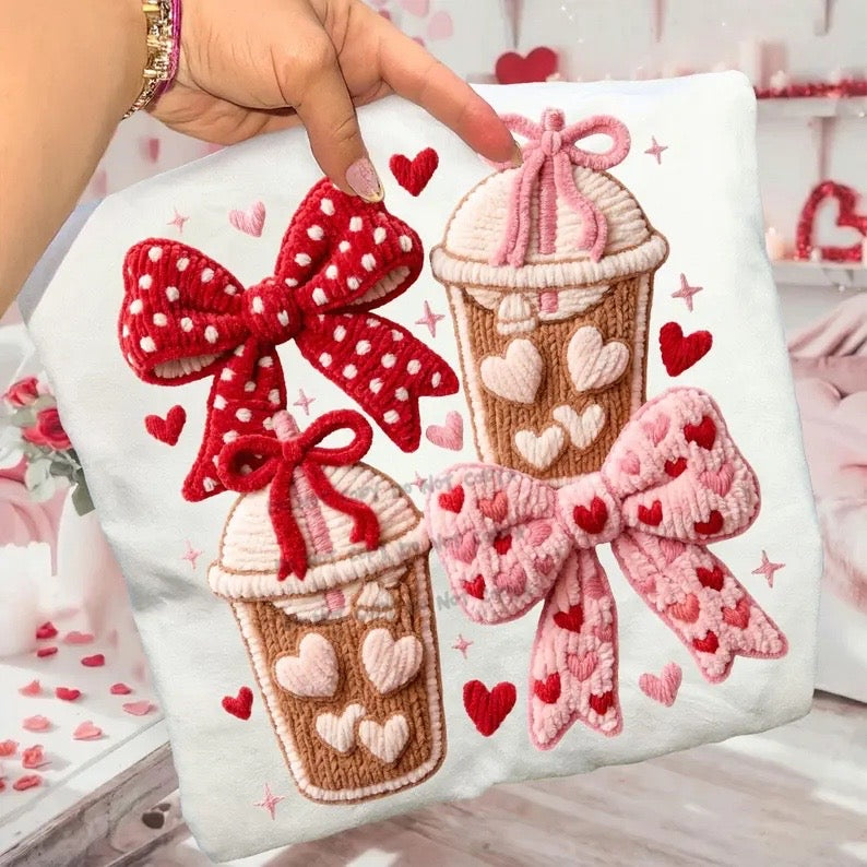 Iced coffee and Bows-DTF&UV