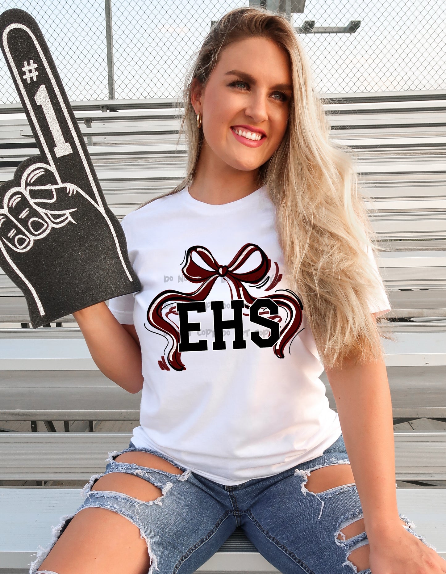 Ribbon Sports Bow Custom -DTF or UV