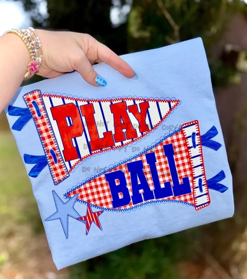 Play Ball pennants -DTF&UV