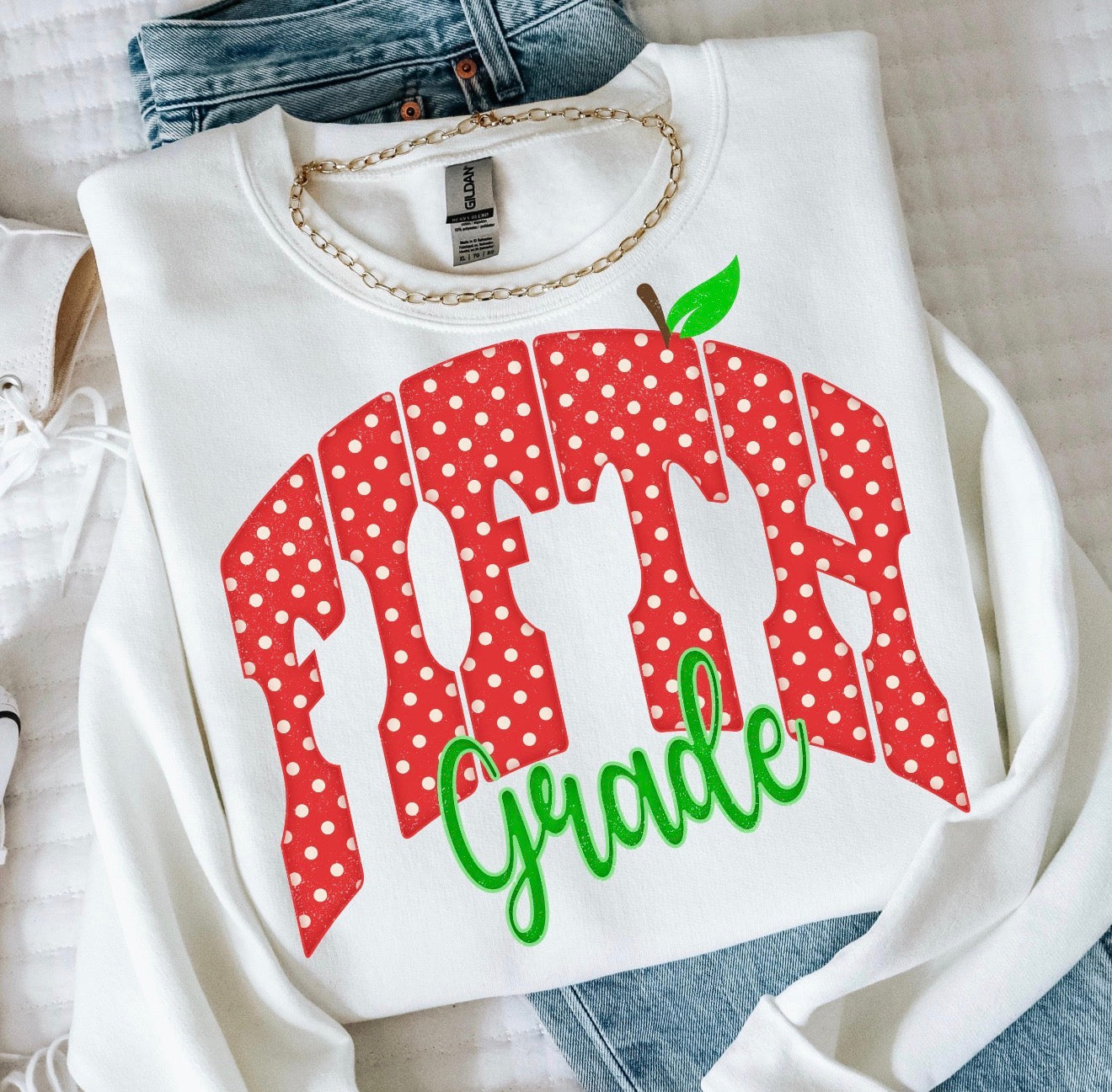 Red with white polka dots 11” (ALL GRADES in DROPDOWN) - DTF DEAL
