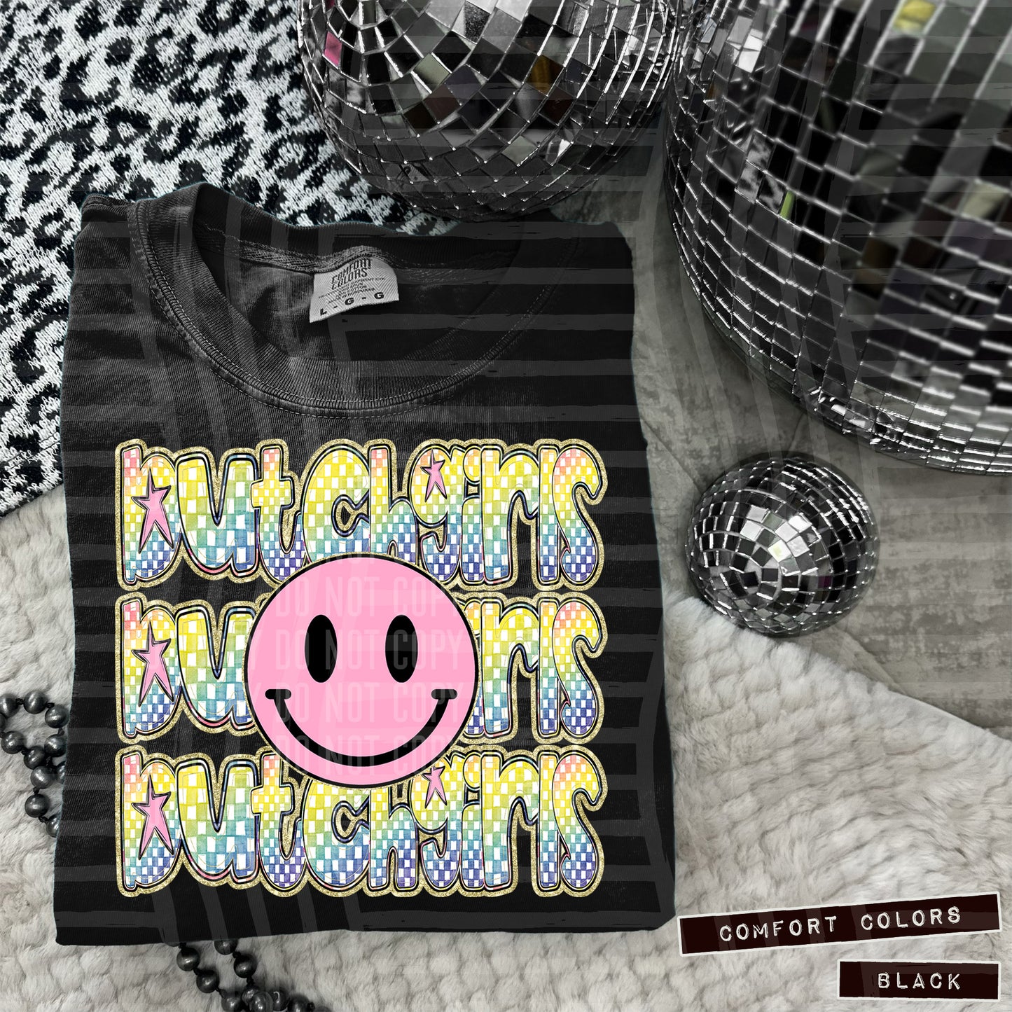 Pink Smiley Triple Stack (Dropdown)- DTF&UV