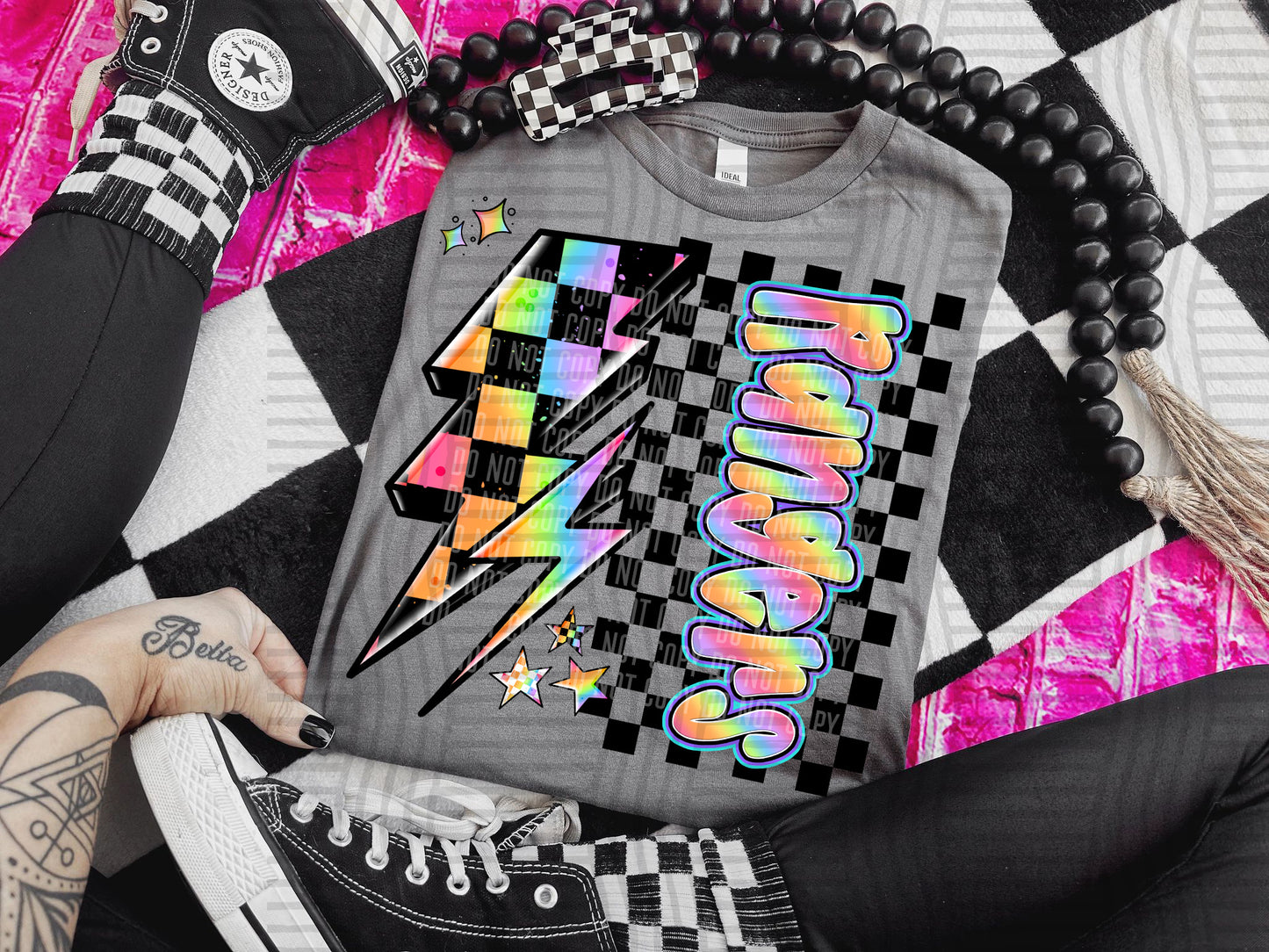 Neon Side Bolt Mascots (Dropdown)- DTF&UV