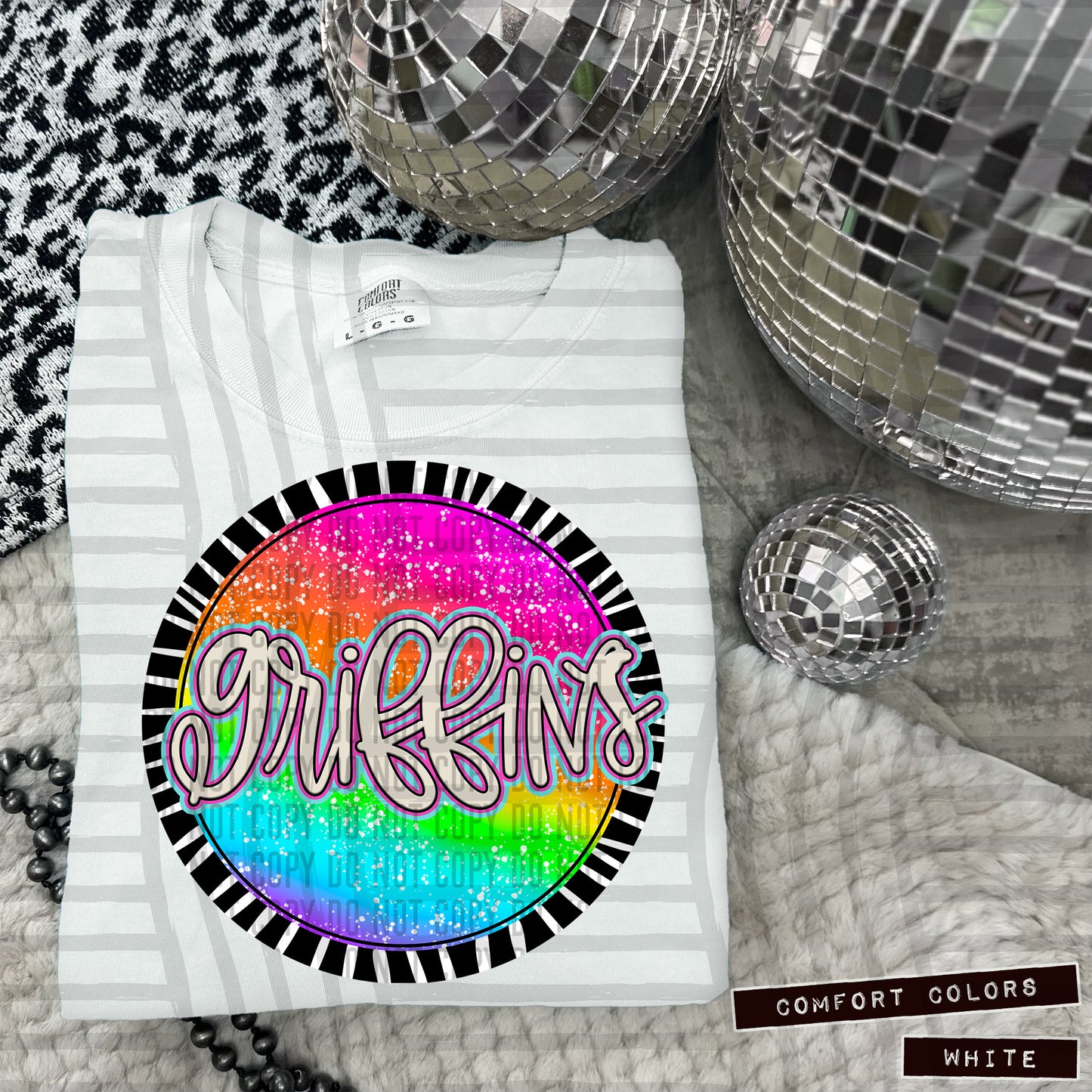 Rainbow Splatter Rounds(Dropdown)- DTF&UV