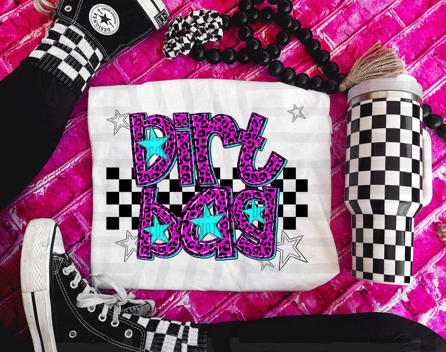 Pink Leopard Neon Mascots (dropdown)-DTF&UV