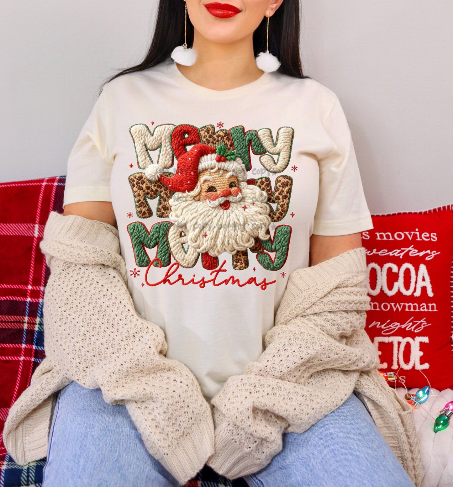 Merry Stacked Christmas with Santa- DTF & UV