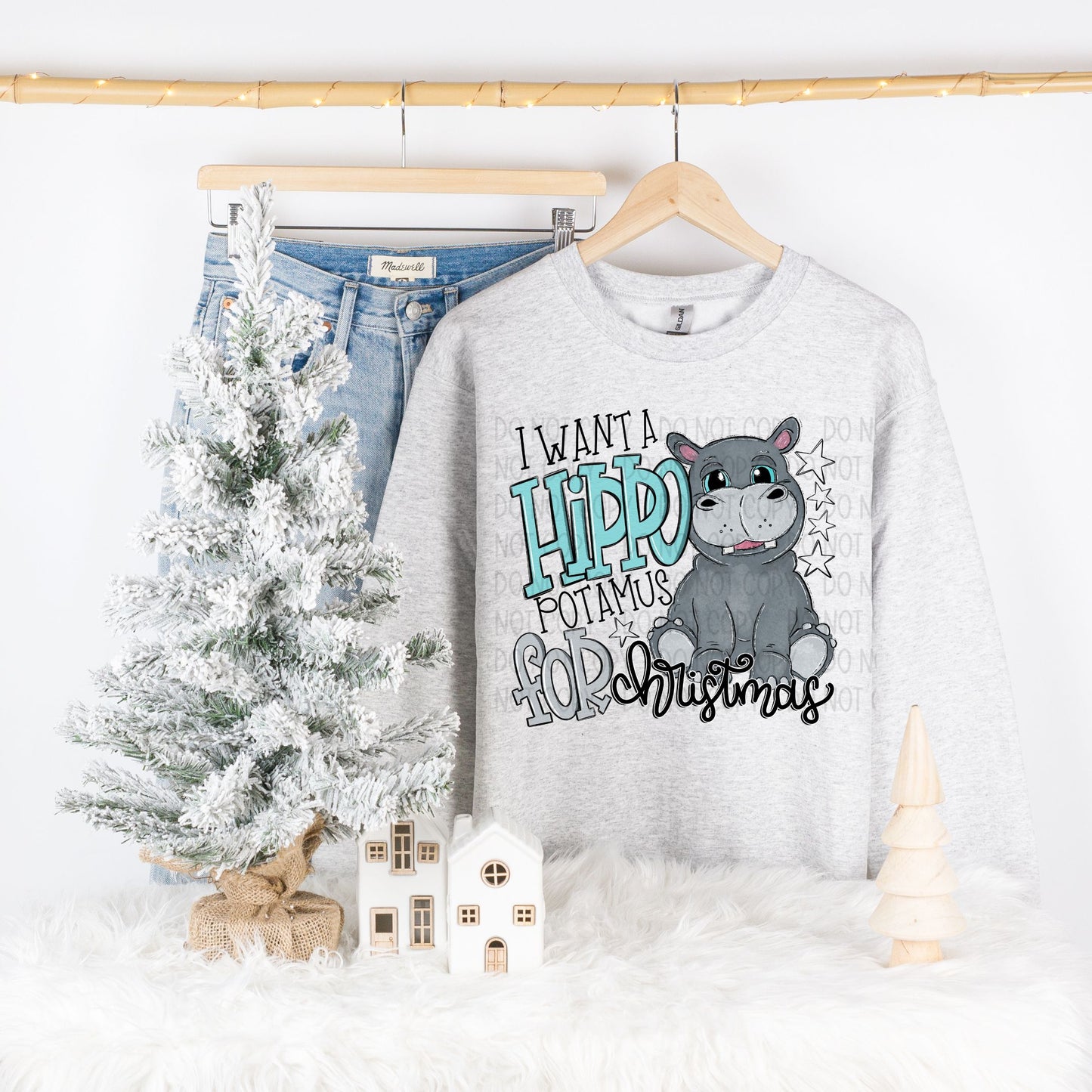 Hippo For Christmas-DTF