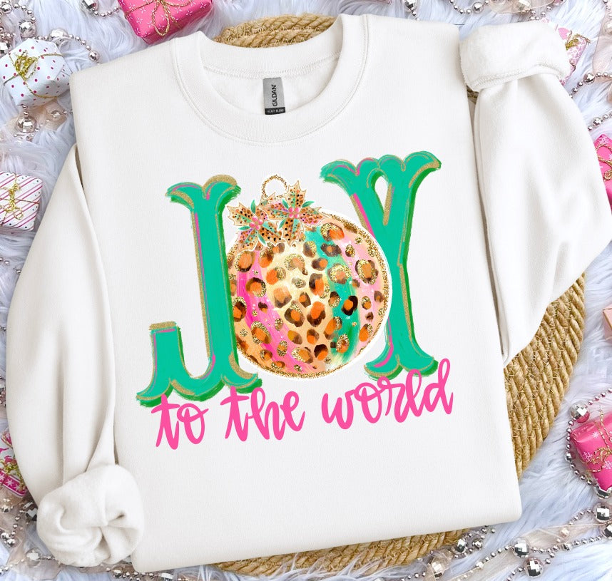 JOY TO THE WORLD ornament leopard O -DTF&UV
