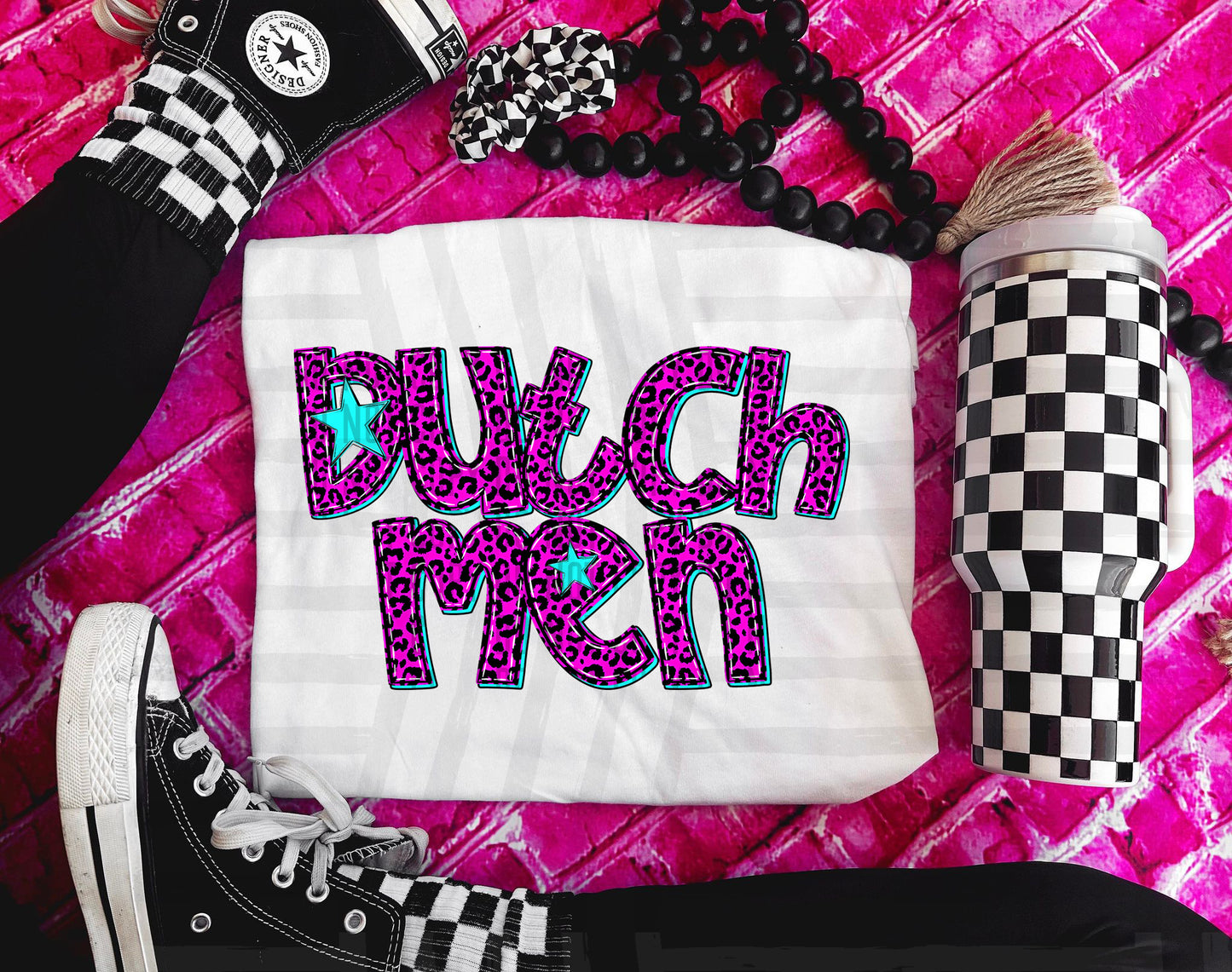 Pink Leopard Neon Mascots (dropdown)-DTF&UV