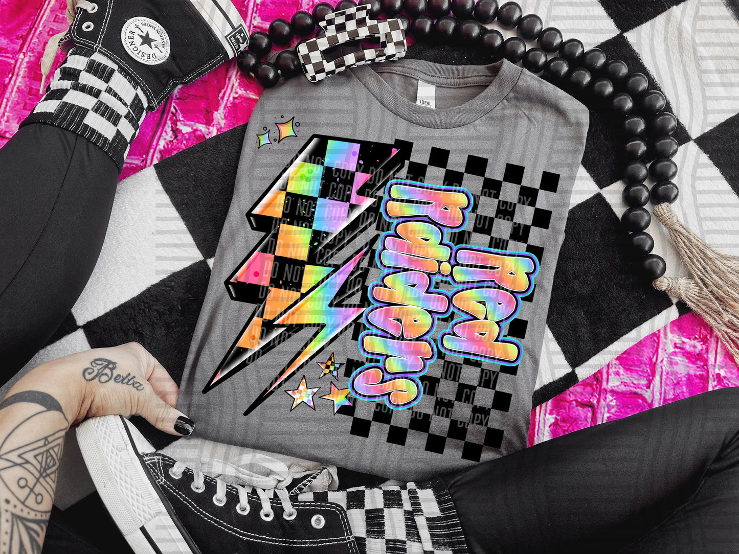 Neon Side Bolt Mascots (Dropdown)- DTF&UV