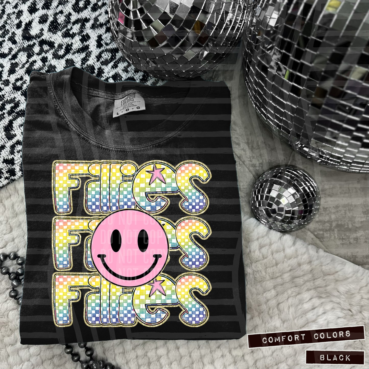Pink Smiley Triple Stack (Dropdown)- DTF&UV