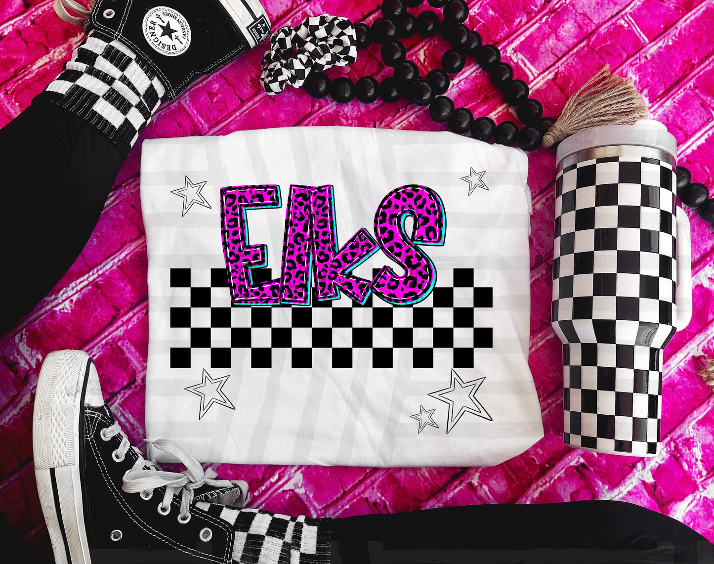 Pink Leopard Neon Mascots (dropdown)-DTF&UV