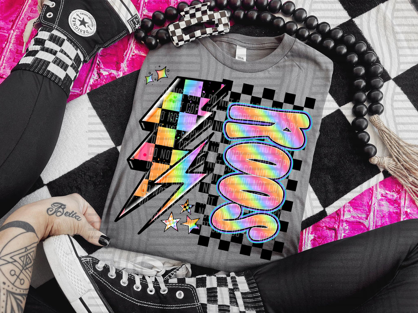 Neon Side Bolt Mascots (Dropdown)- DTF&UV