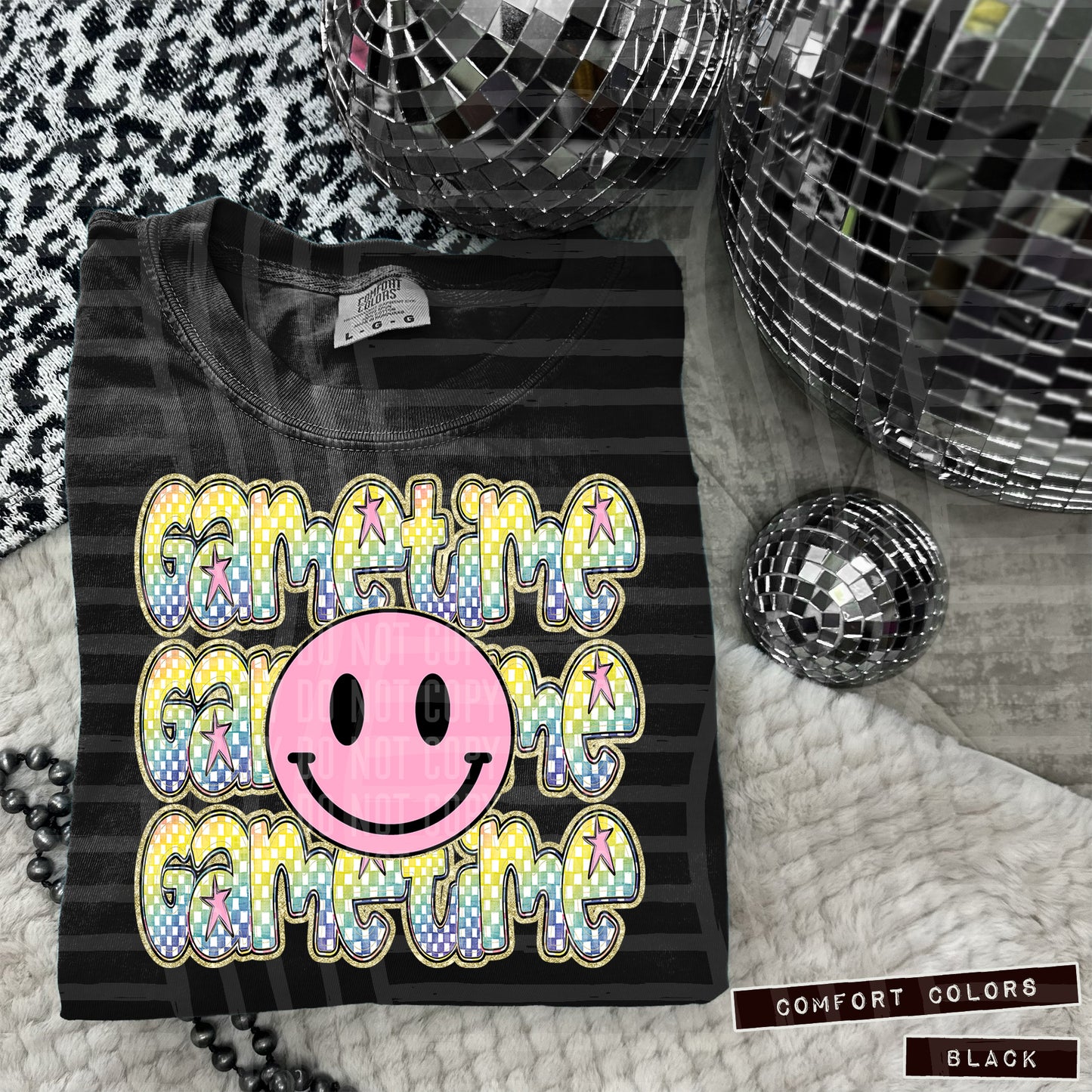 Pink Smiley Triple Stack (Dropdown)- DTF&UV