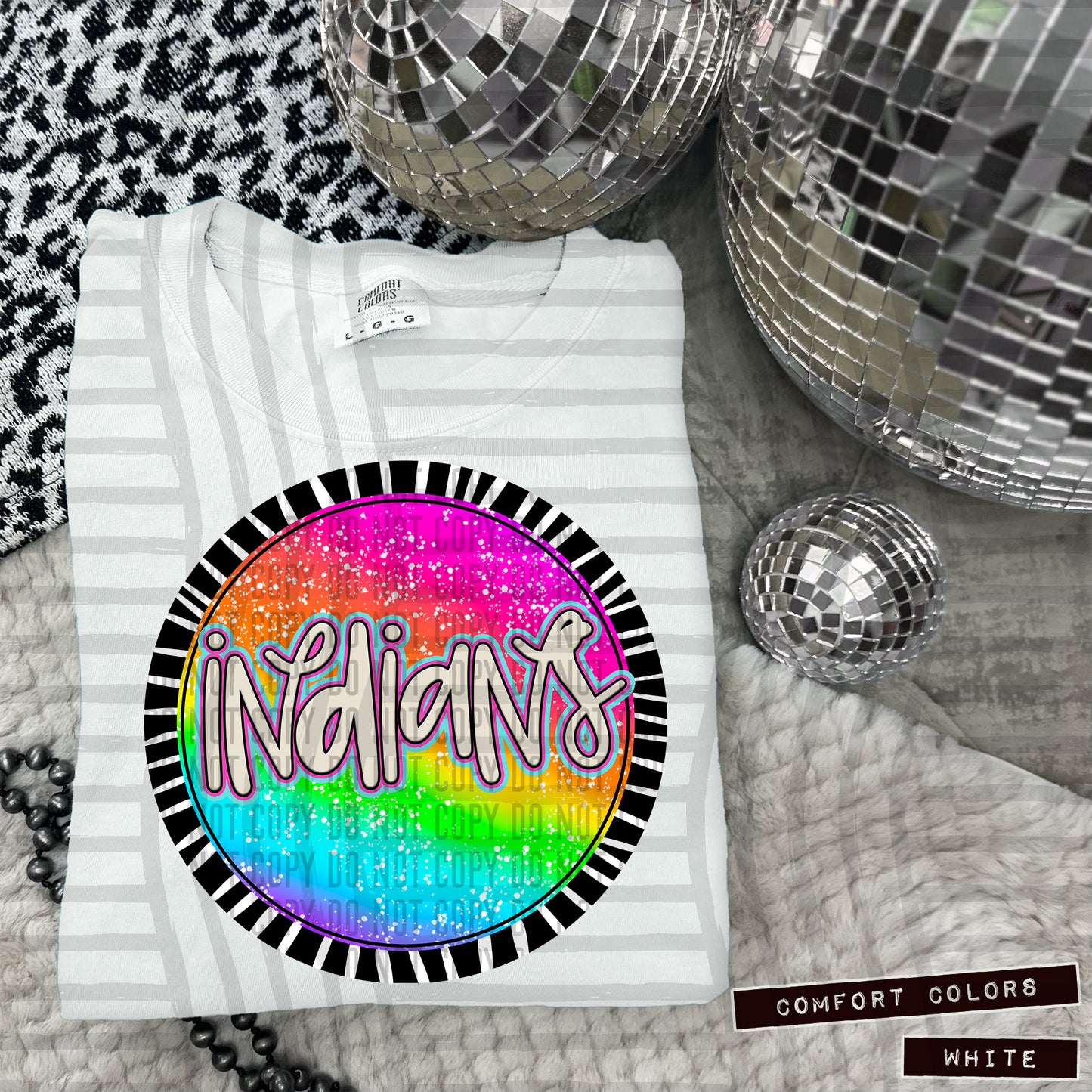 Rainbow Splatter Rounds(Dropdown)- DTF&UV