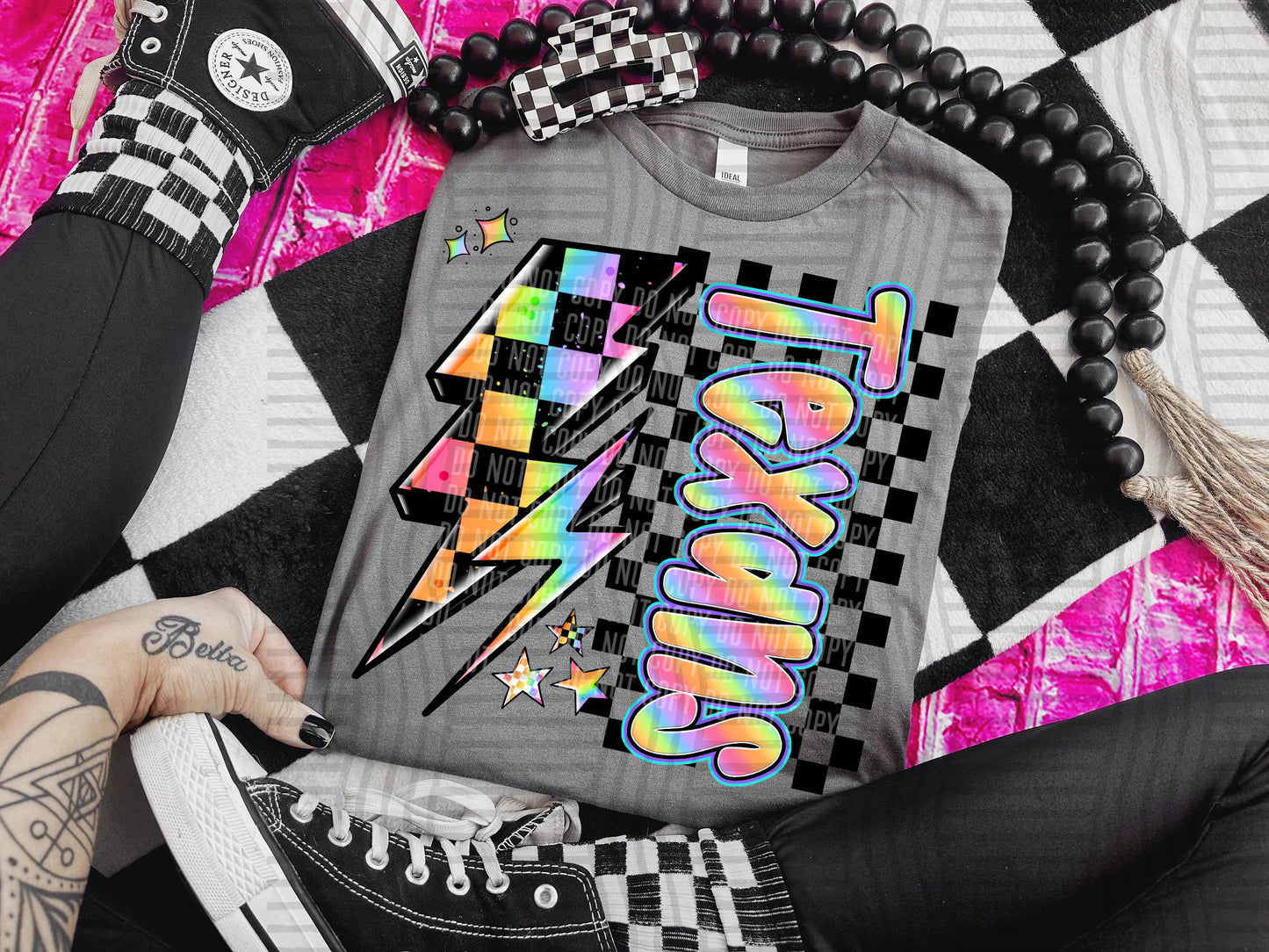 Neon Side Bolt Mascots (Dropdown)- DTF&UV