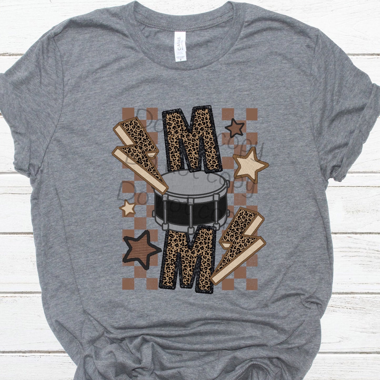 Mom band leopard bolts -DTF