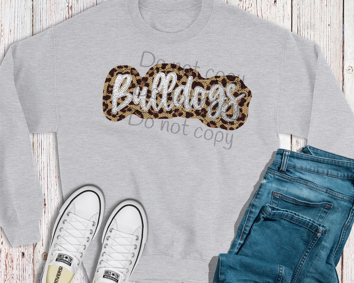 Bulldogs silver leopard-DTF