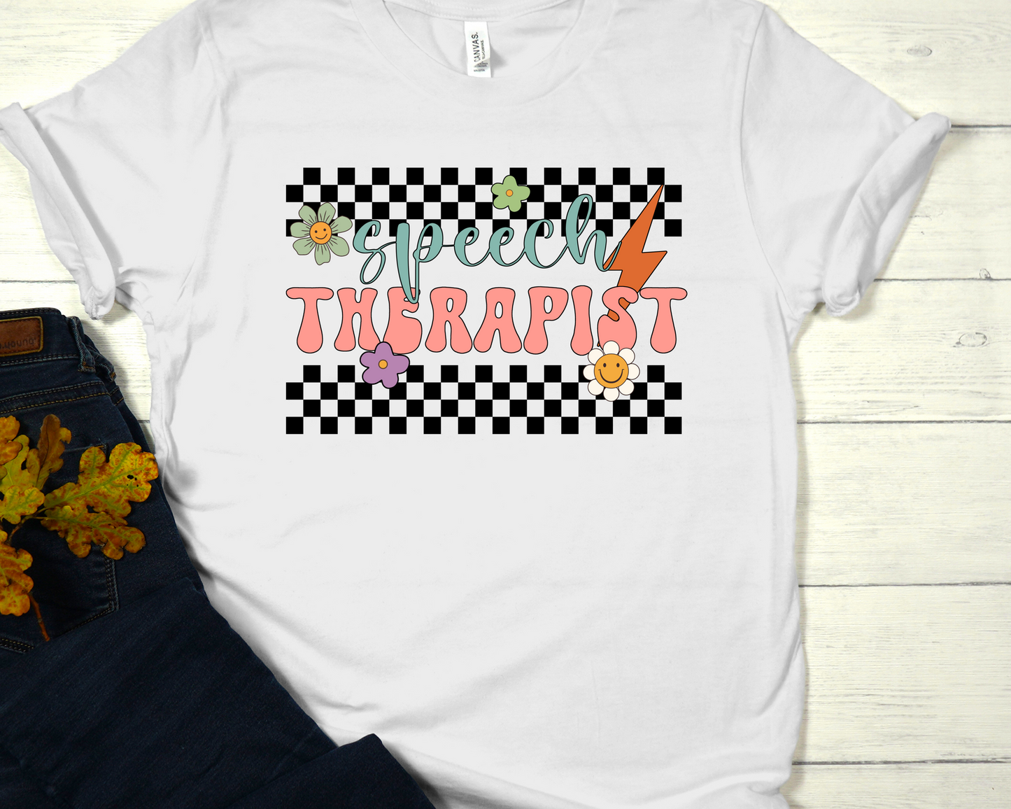 Speech therapist checkered-DTF