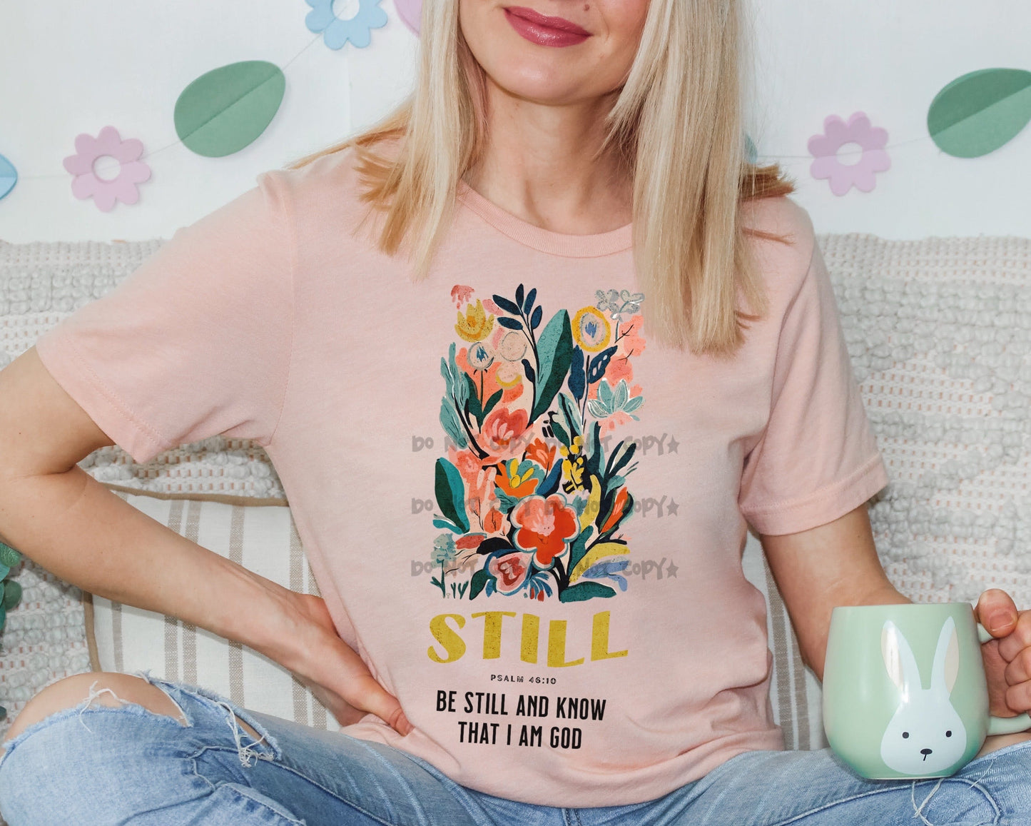 Be Still and know I am God floral-DTF