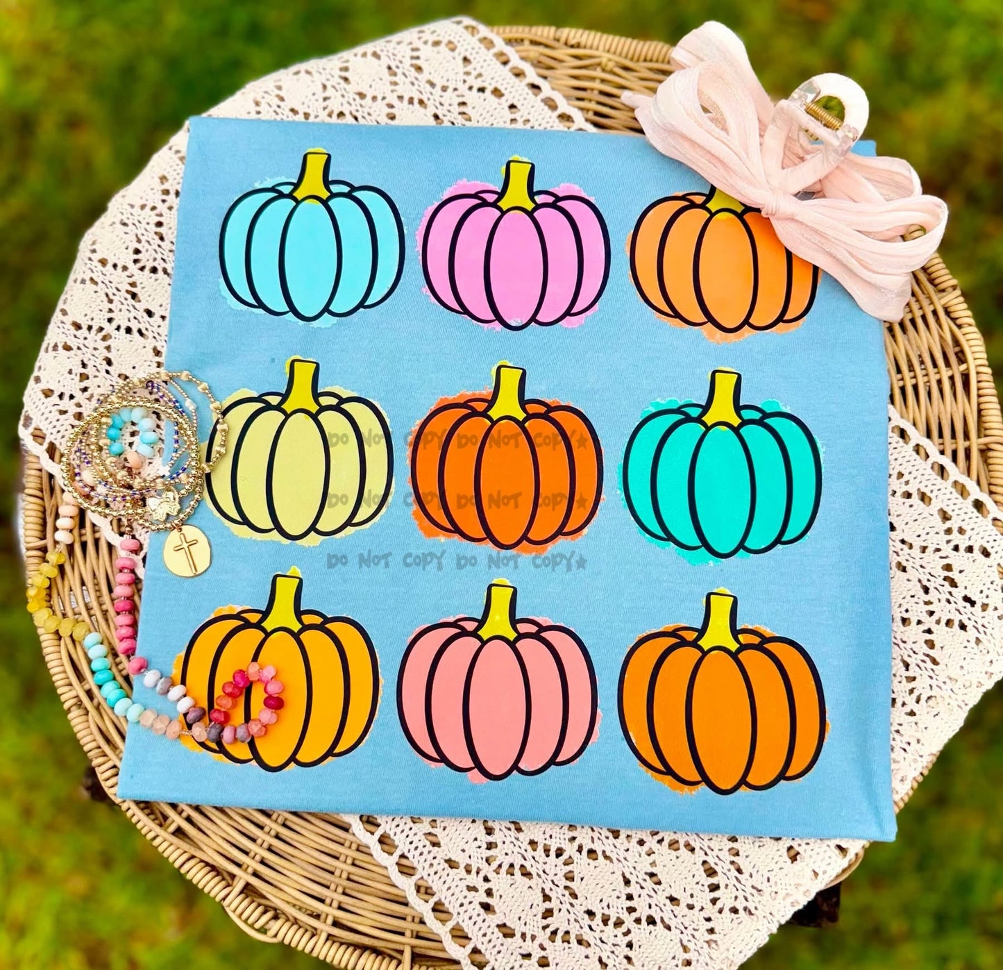 Colorful grid pumpkins - DTF DEAL