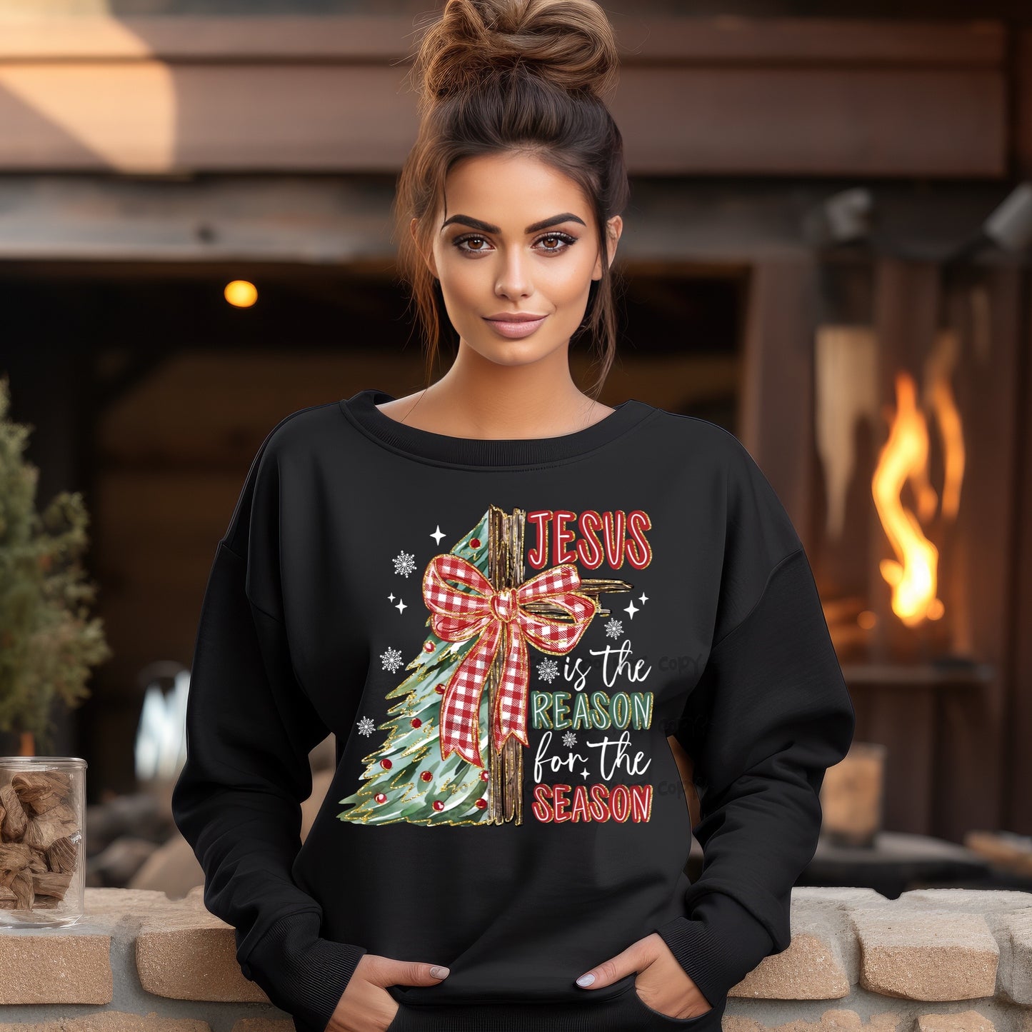 Jesus is the reason for the season tree —DTF & UV