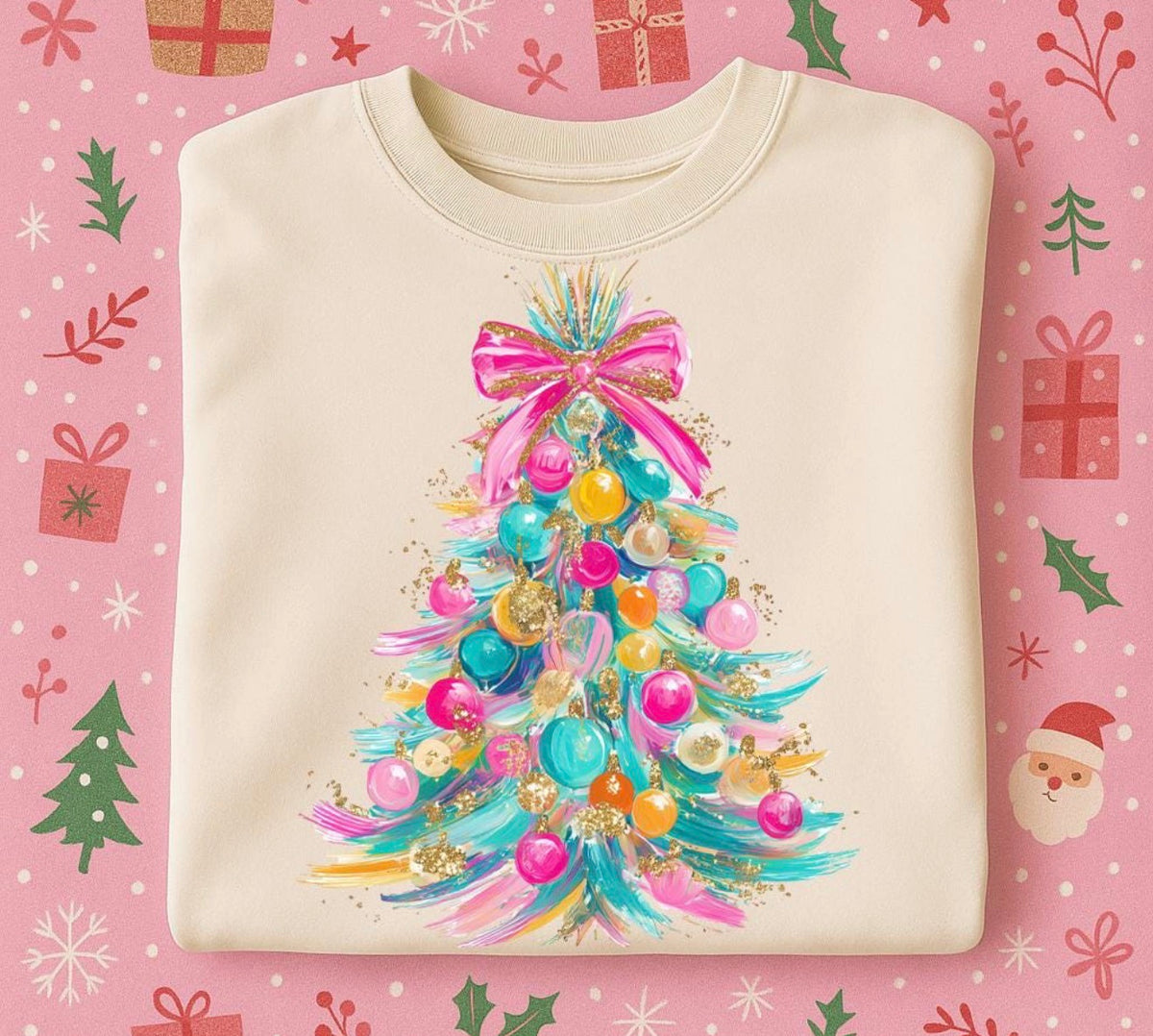 Pastel Tree With Ornaments- DTF&UV