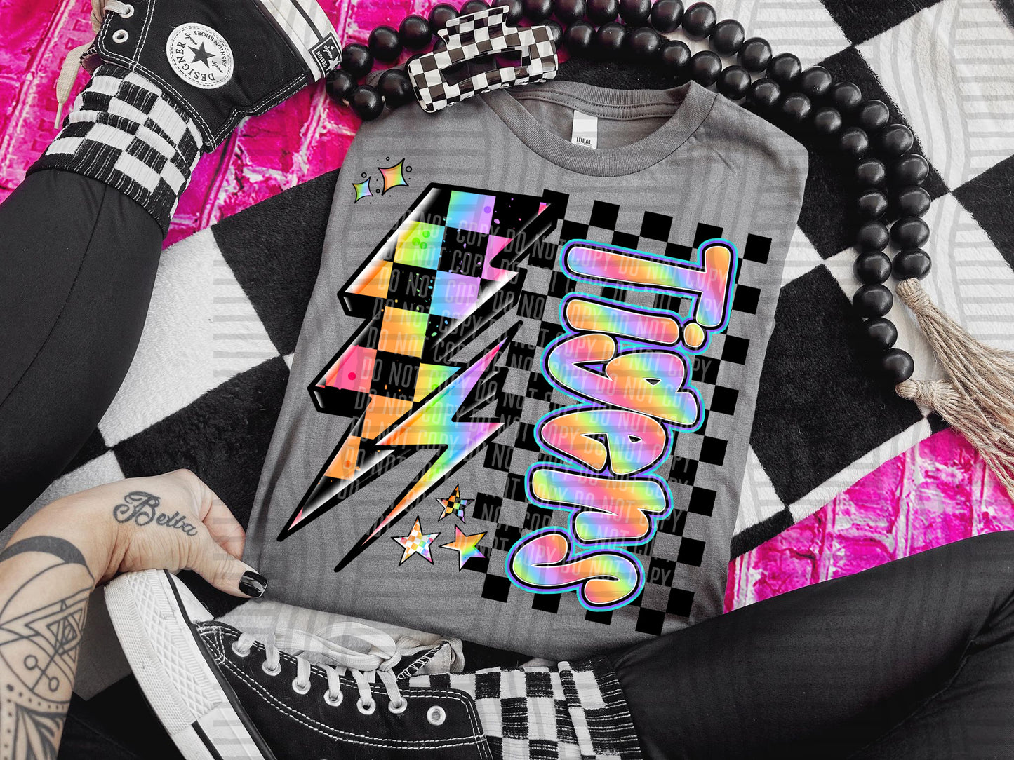 Neon Side Bolt Mascots (Dropdown)- DTF&UV