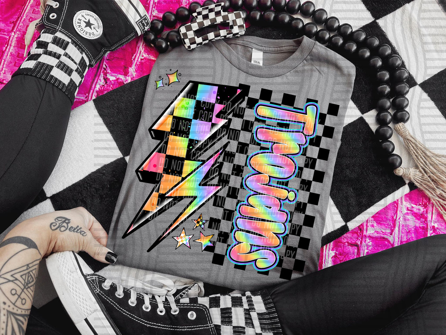 Neon Side Bolt Mascots (Dropdown)- DTF&UV
