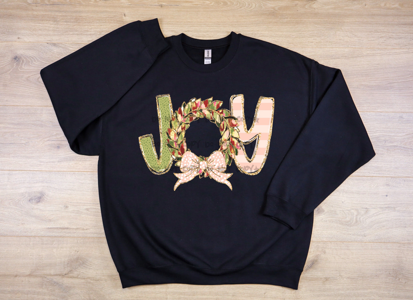 Joy wreath and bow-DTF