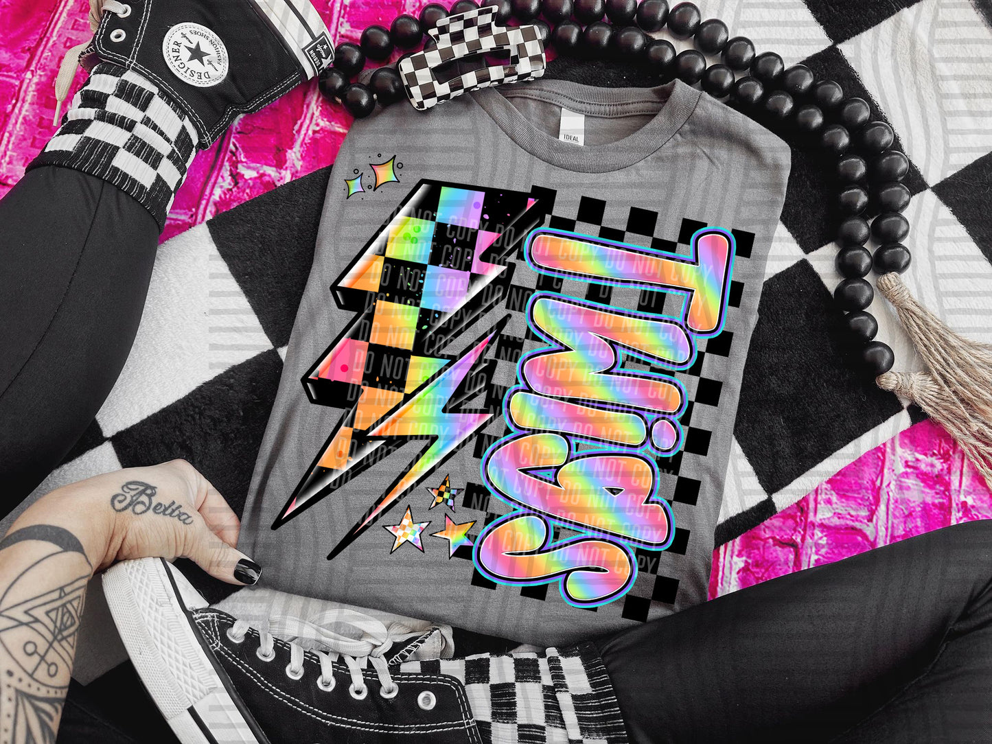 Neon Side Bolt Mascots (Dropdown)- DTF&UV