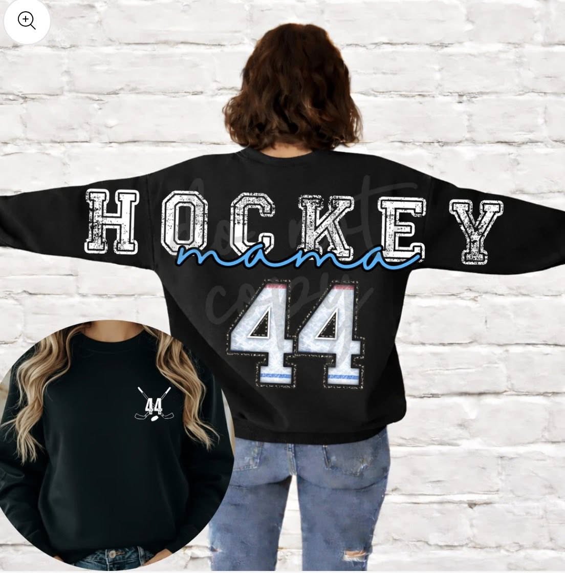 Hockey Mama Pocket Included- (All add ons in One listing) Customized-DTF