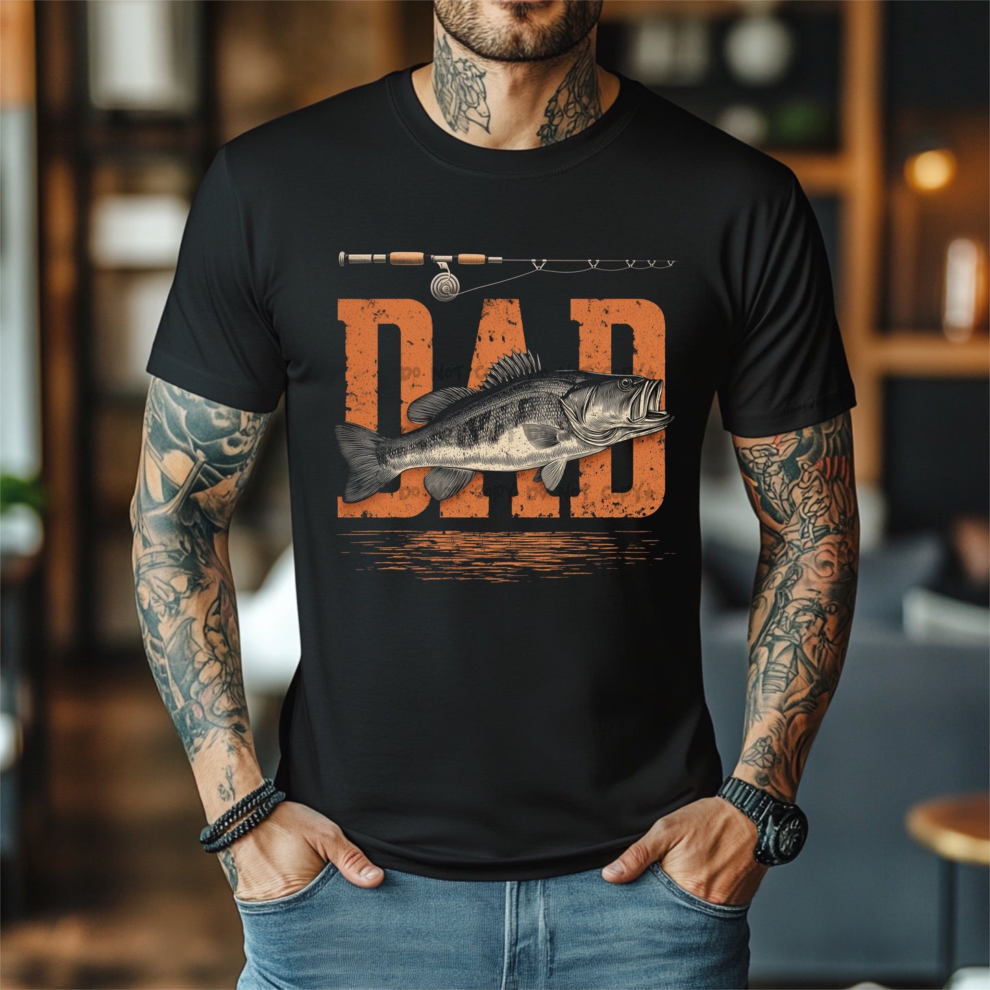 Dad with fish-DTF