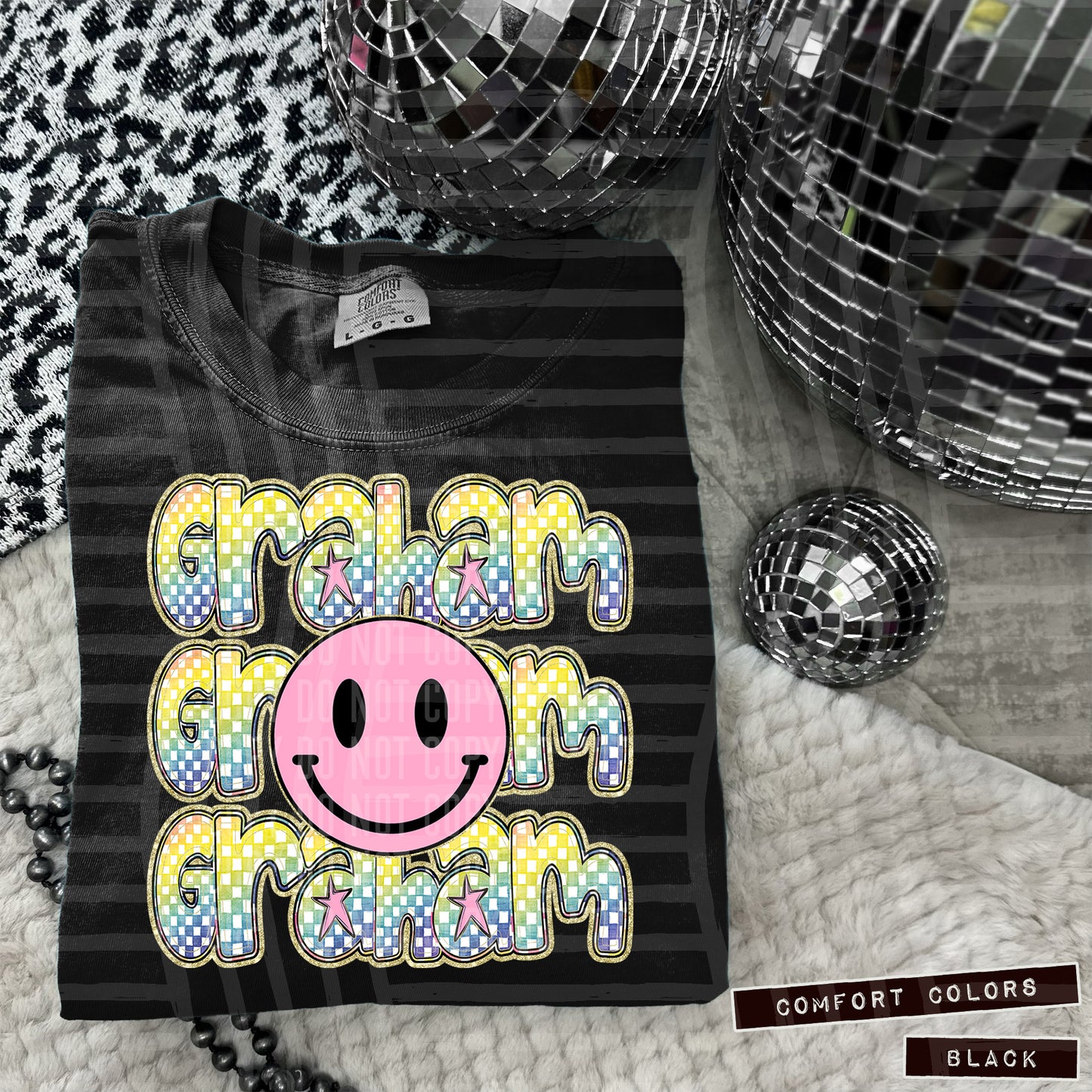 Pink Smiley Triple Stack (Dropdown)- DTF&UV
