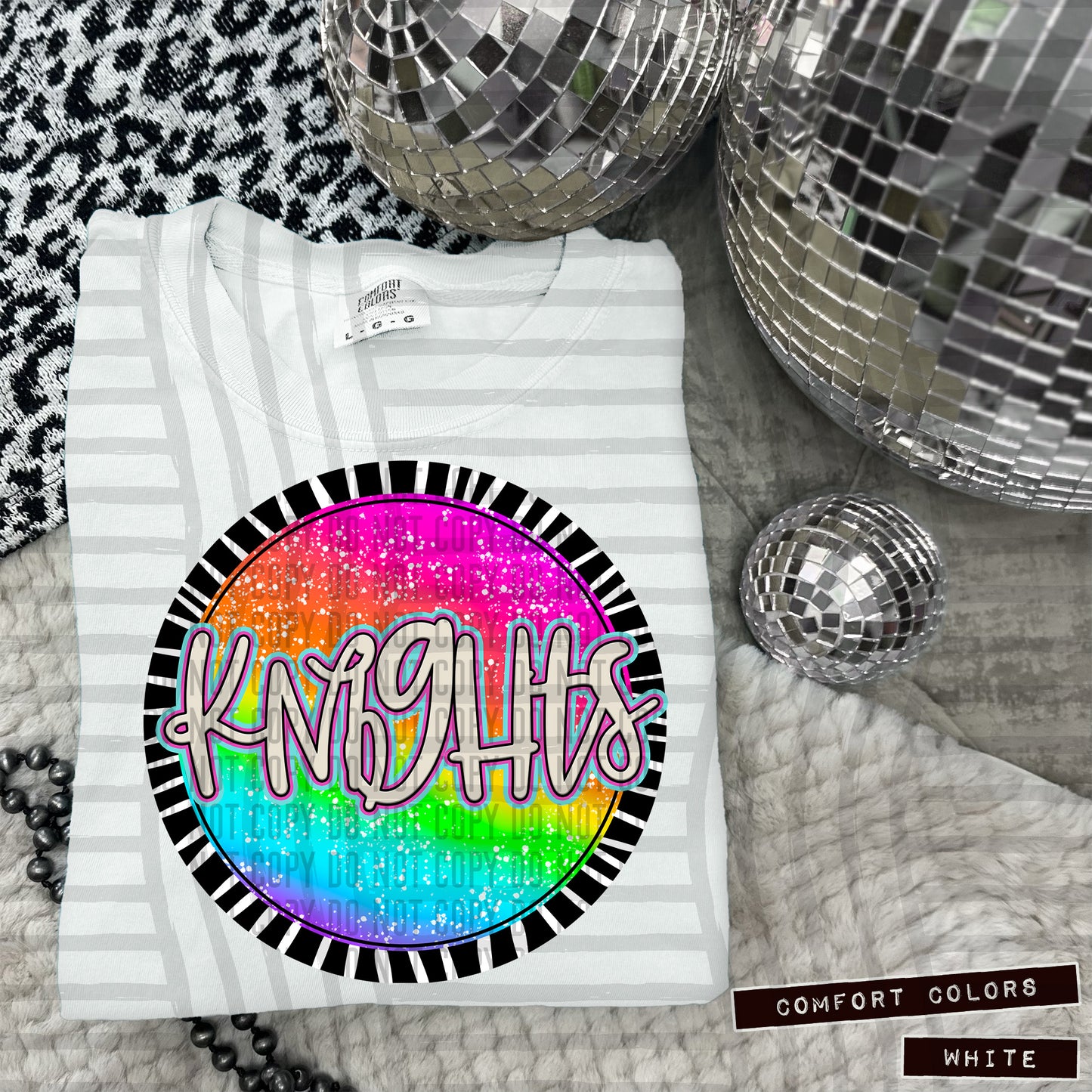 Rainbow Splatter Rounds(Dropdown)- DTF&UV