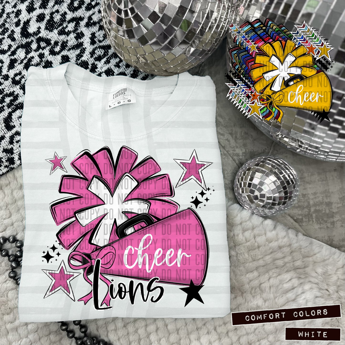CHEER mascots (Colors and Mascots in dropdown)-DTF&UV