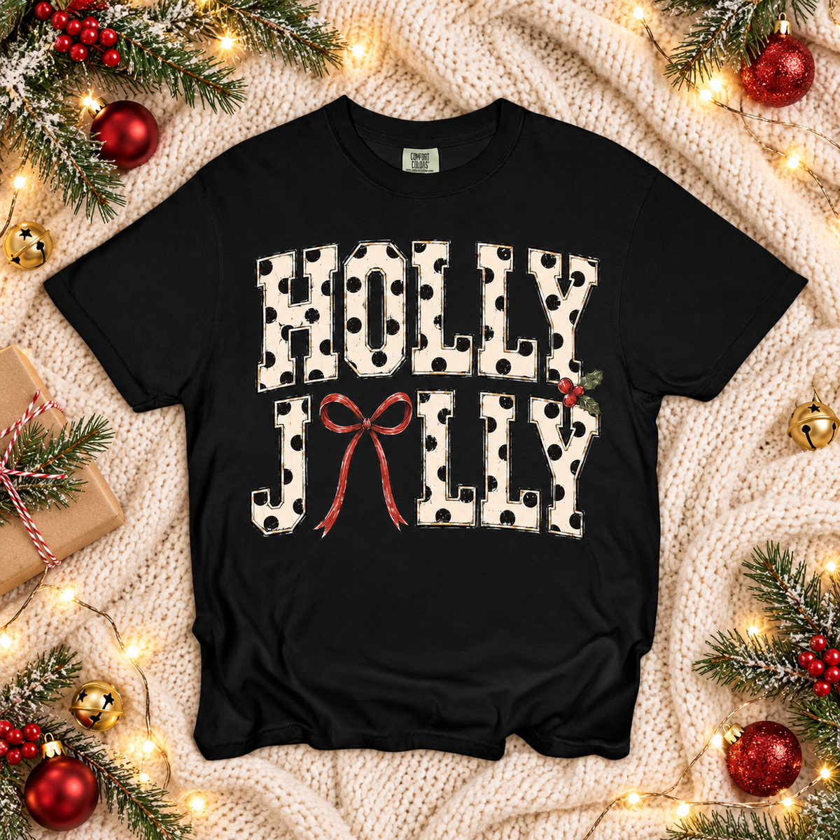 Holly Jolly polka dot- DTF&UV