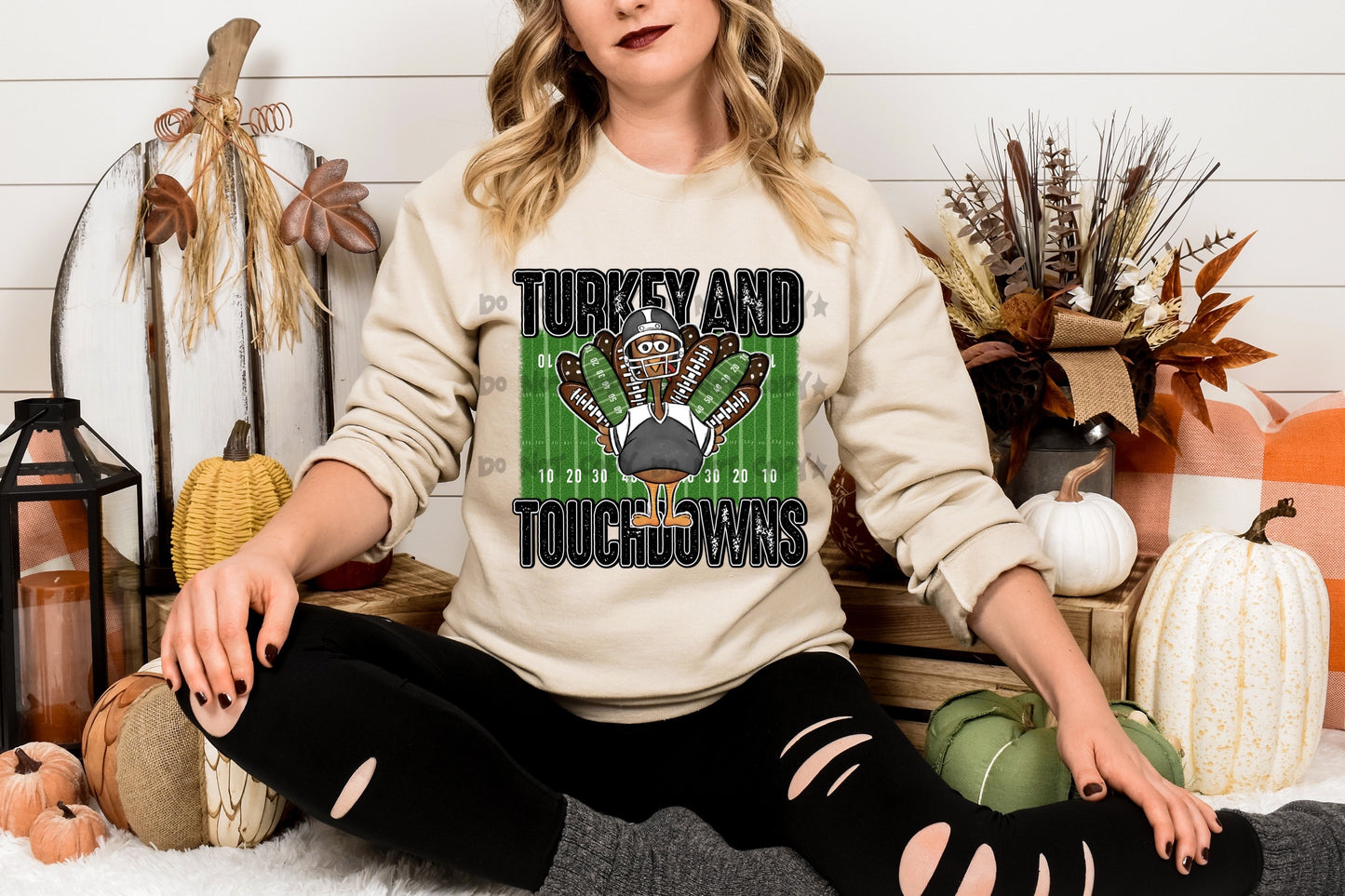 Turkey and touchdowns Football -DTF