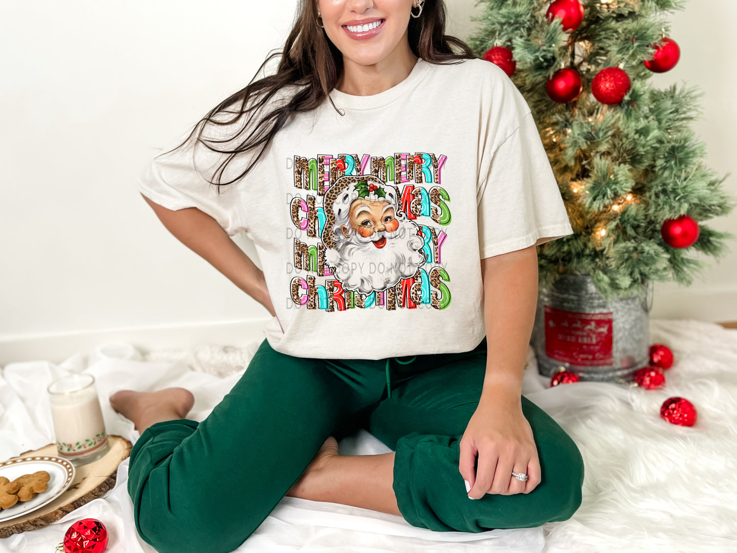 Merry Merry Christmas Santa Leopard -DTF