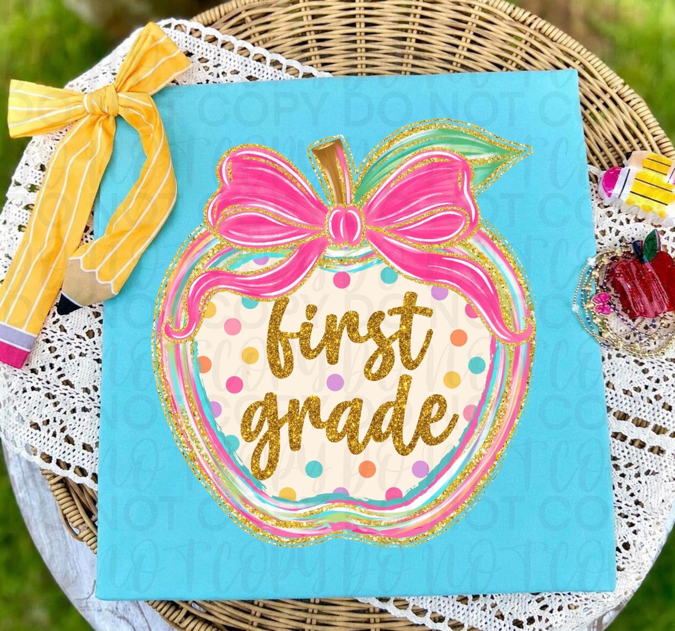 Polka Dot Apple Grades-first-DTF&UV
