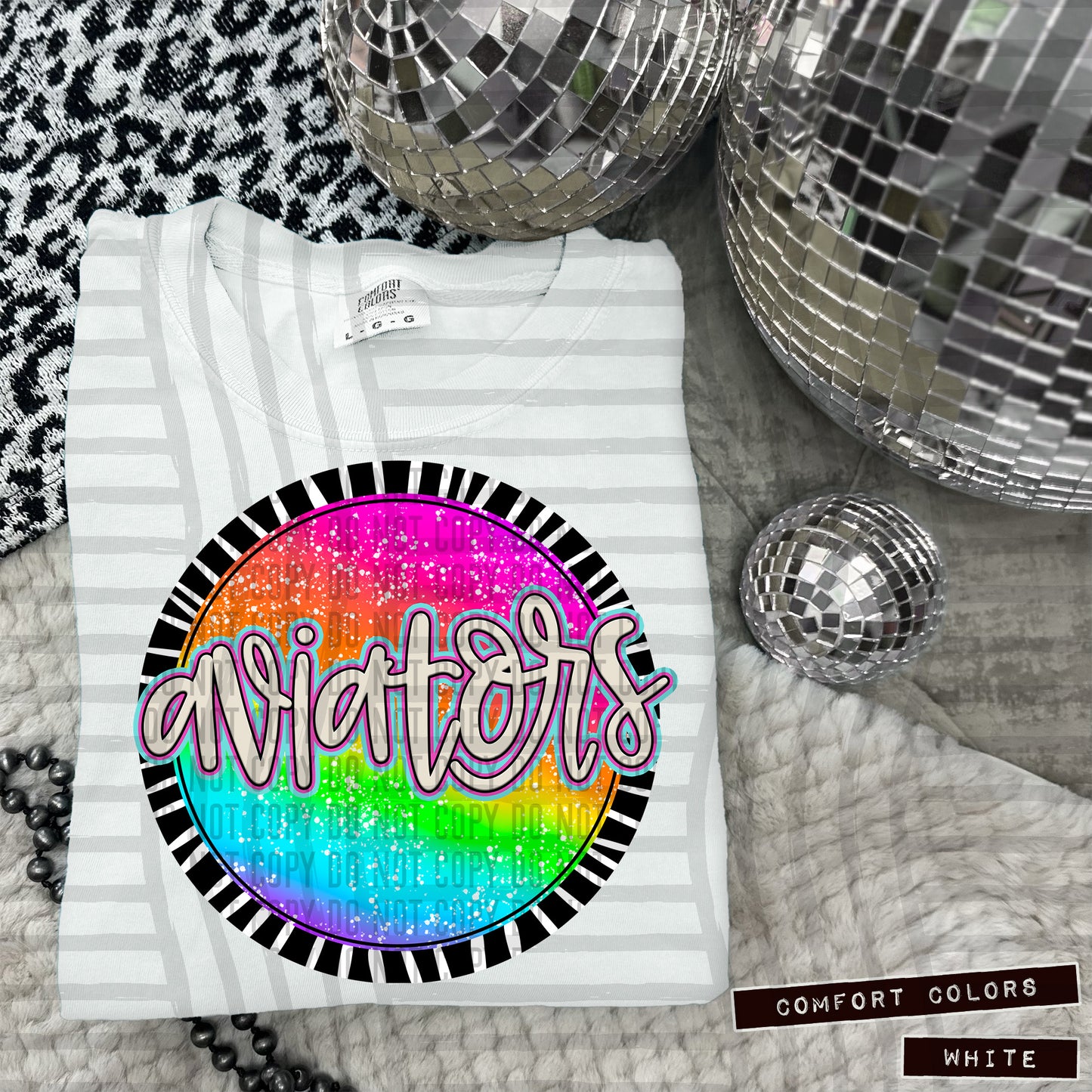 Rainbow Splatter Rounds(Dropdown)- DTF&UV