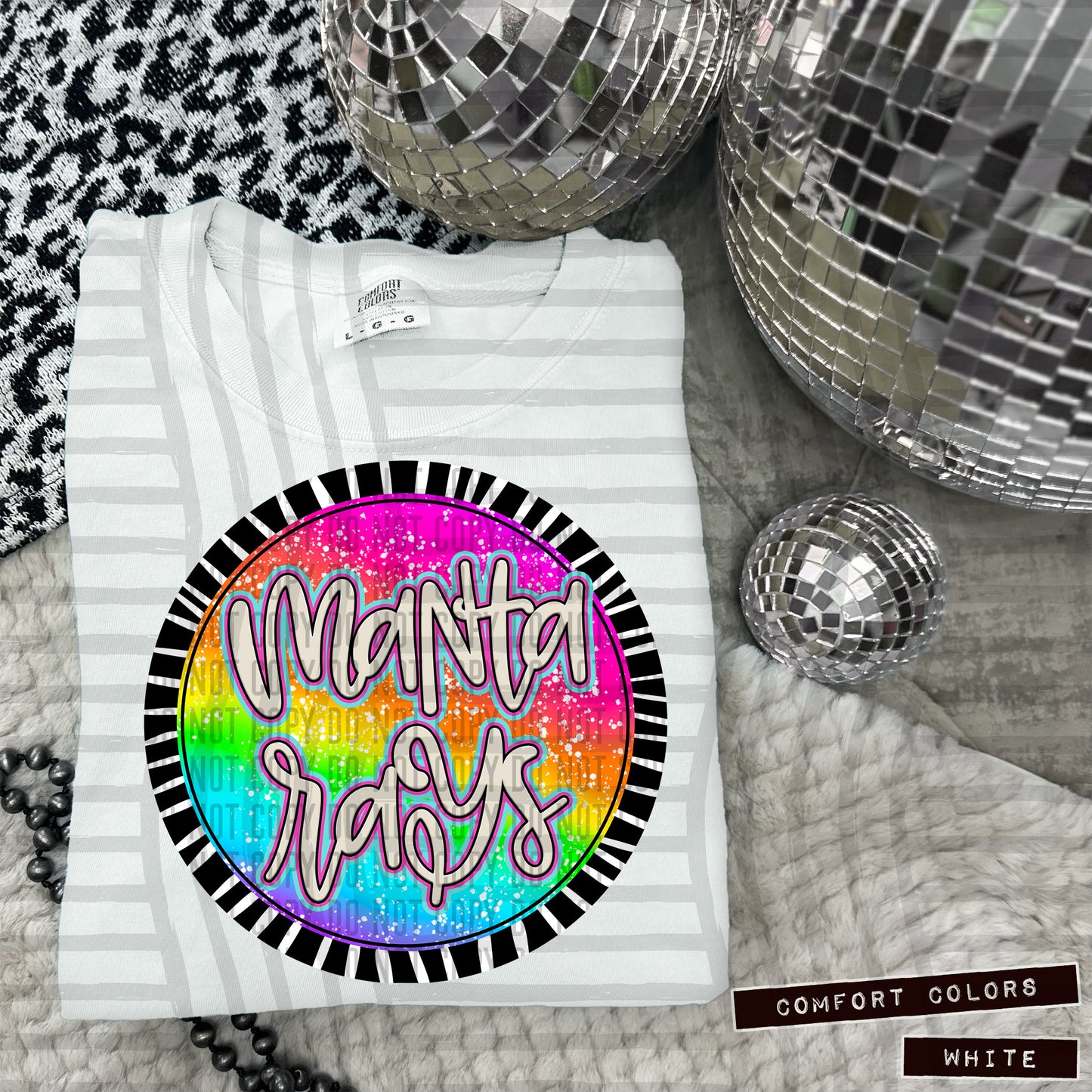 Rainbow Splatter Rounds(Dropdown)- DTF&UV