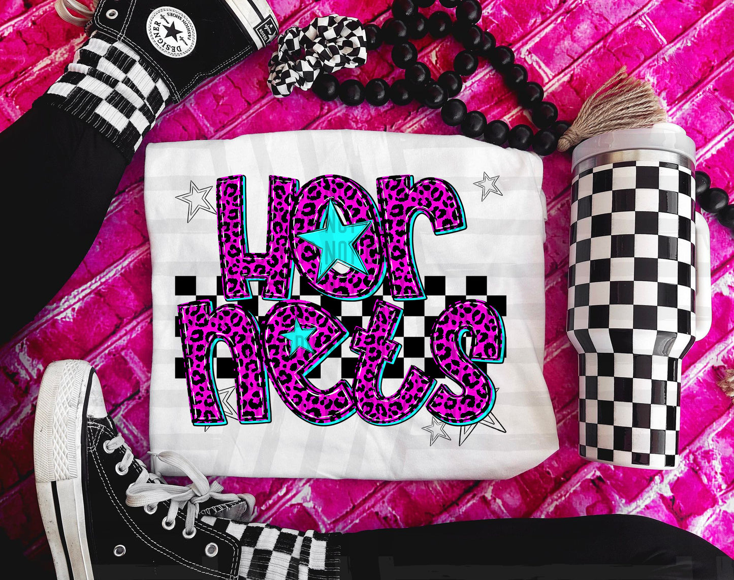 Pink Leopard Neon Mascots (dropdown)-DTF&UV