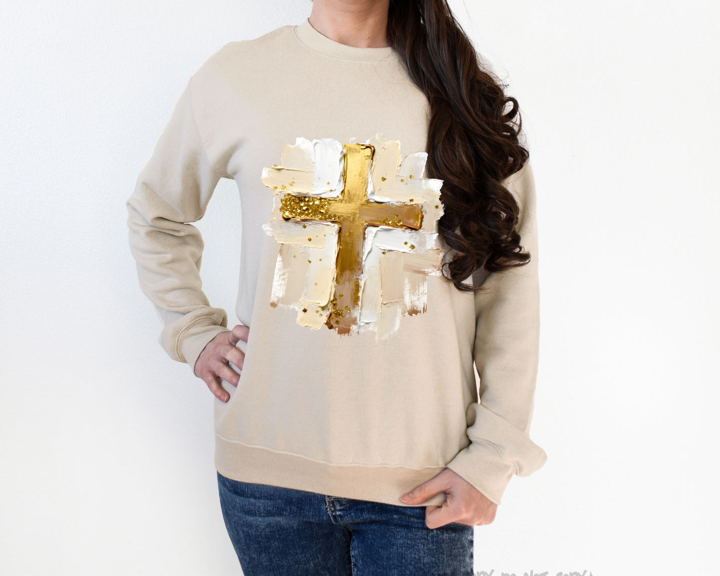 Gold cross-DTF&UV