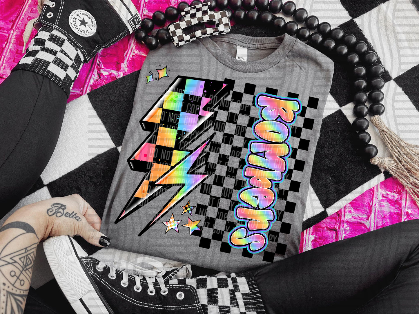 Neon Side Bolt Mascots (Dropdown)- DTF&UV