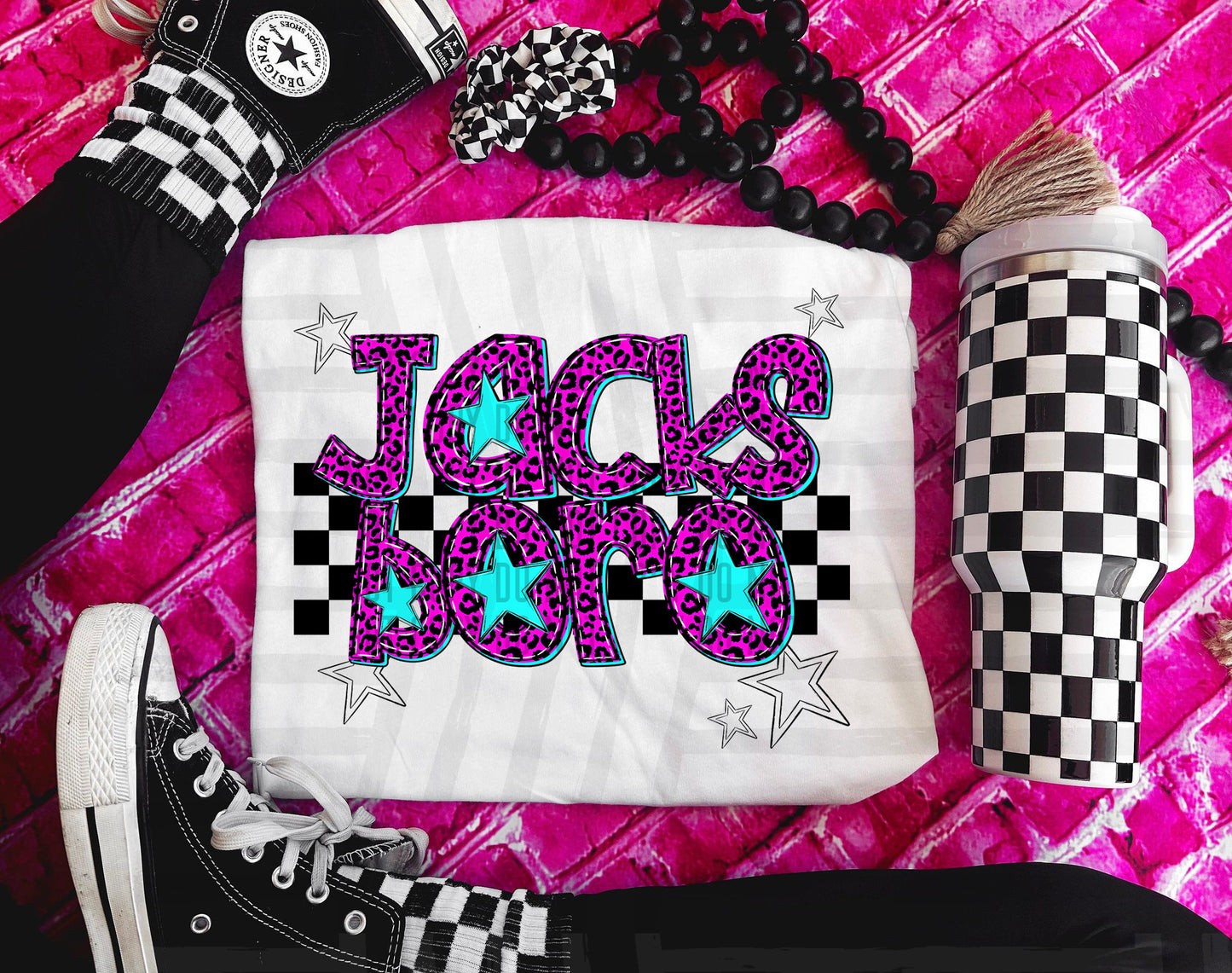Pink Leopard Neon Mascots (dropdown)-DTF&UV