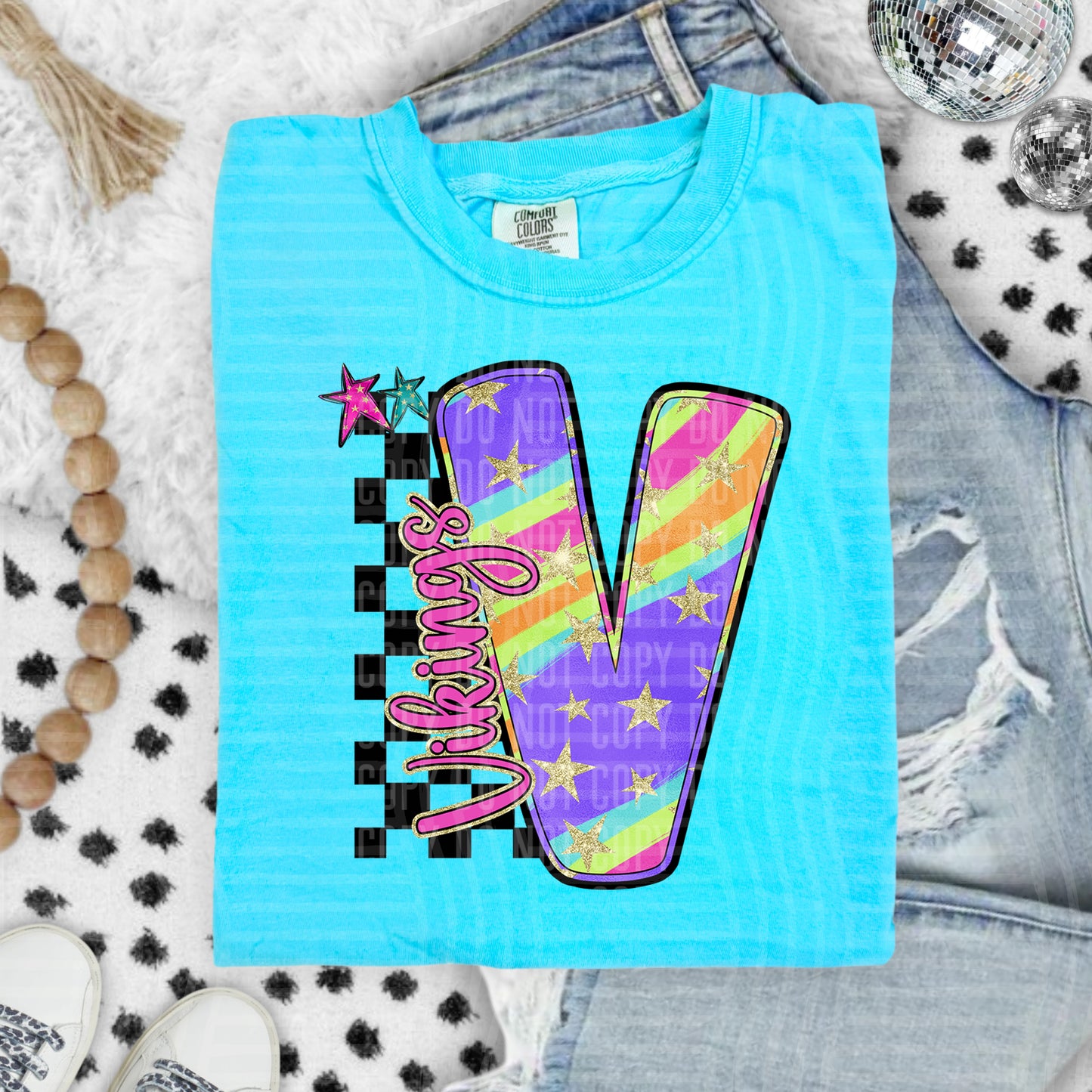Rainbow Swirl Initials (Dropdown)- DTF&UV