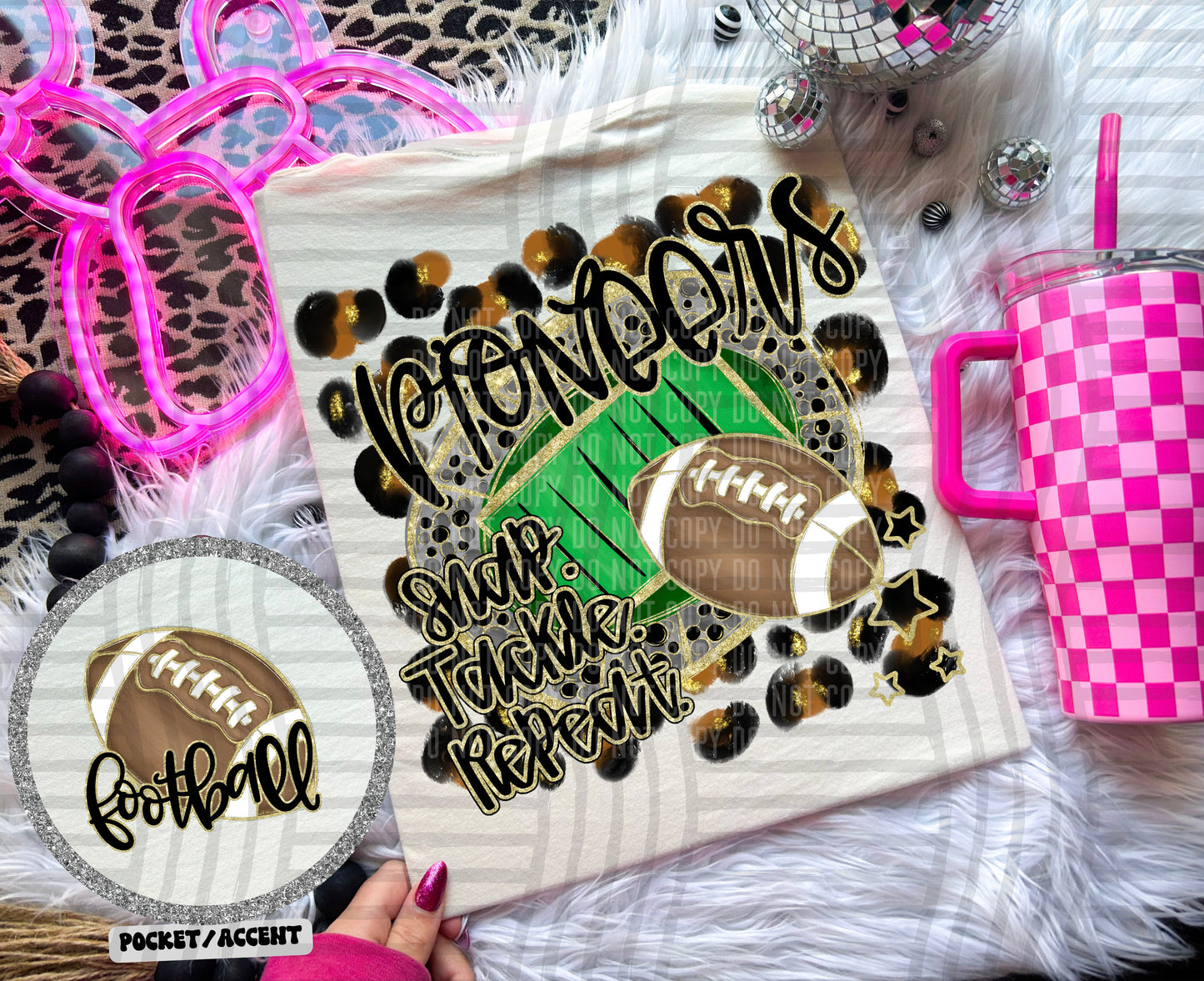Snap Tackle Repeat Mascot (Includes front and back) (Dropdown)- DTF&UV