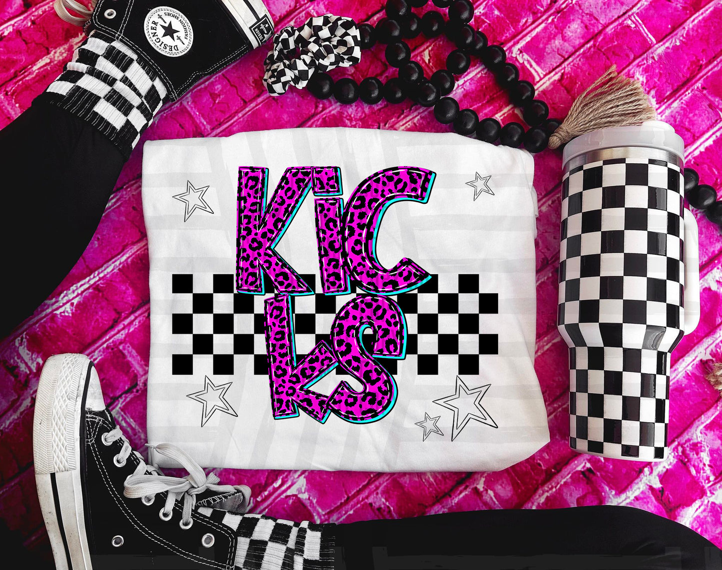 Pink Leopard Neon Mascots (dropdown)-DTF&UV